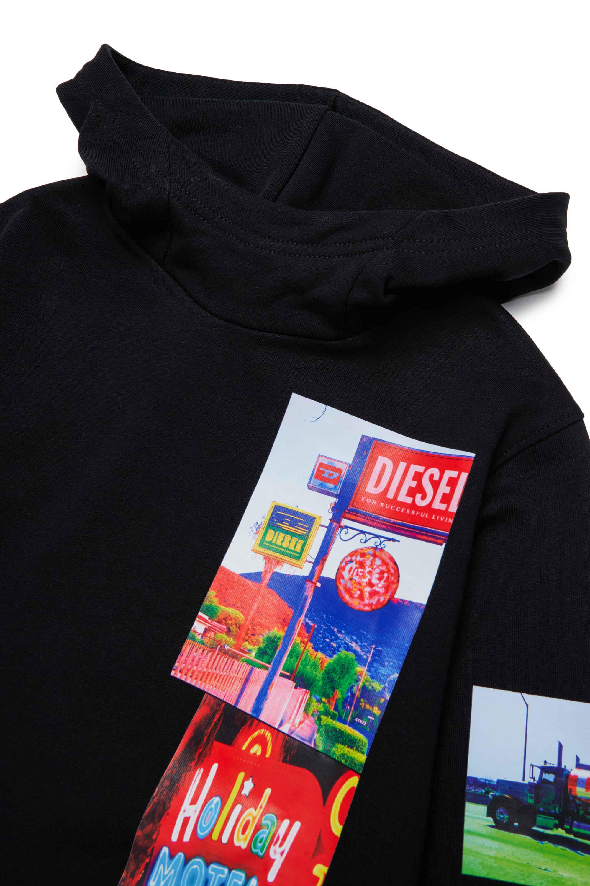 Diesel - SFORMY OVER, Sudadera con photo prints Hombre in Negro - 3