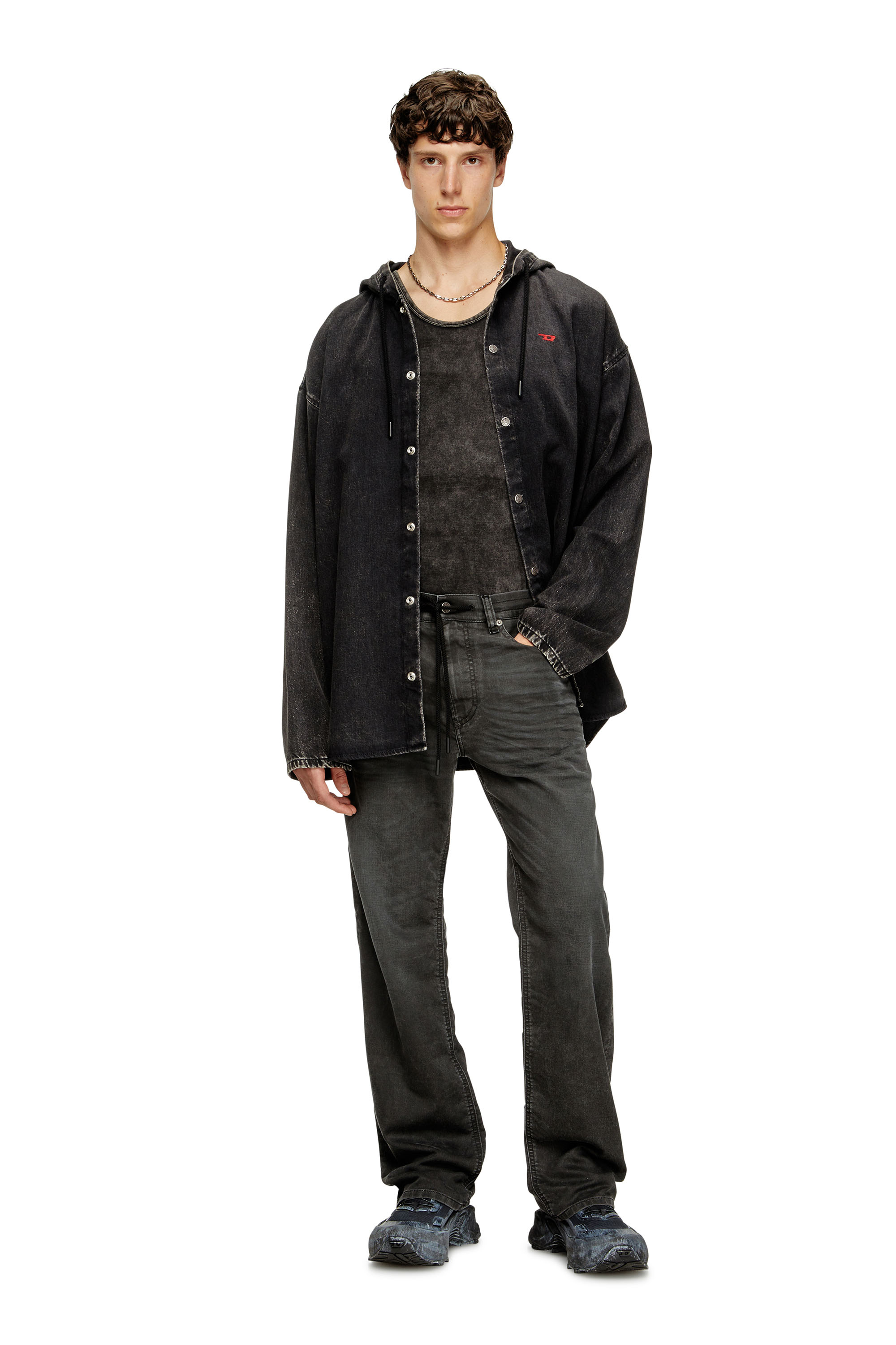 Diesel - Relaxed 2080 D-Reel Joggjeans® 09J75 Hombre, Negro/Gris oscuro - 2