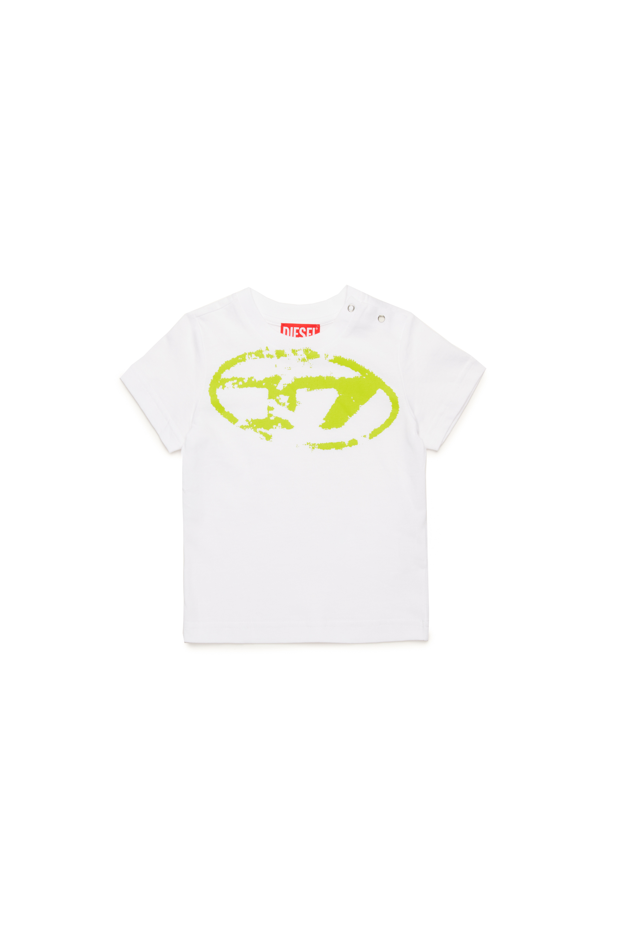 Diesel - TBOXTN14B, Camiseta con logotipo Oval D desgastado Unisex in Blanco - 1