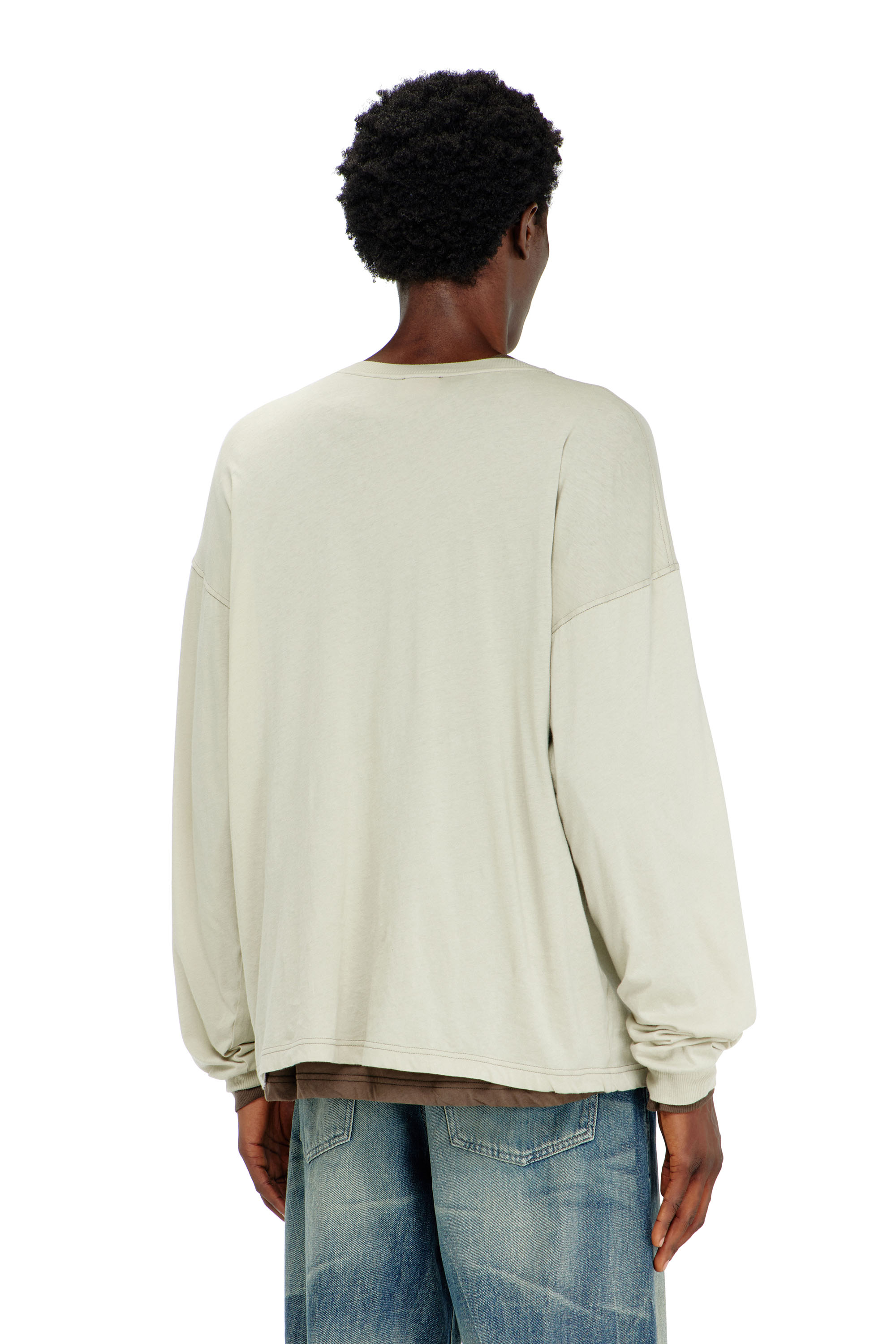 Diesel - T-BOXT-LS-AA1, Camiseta de manga larga con gr&aacute;fico de Phoenix Hombre in Beige - 4
