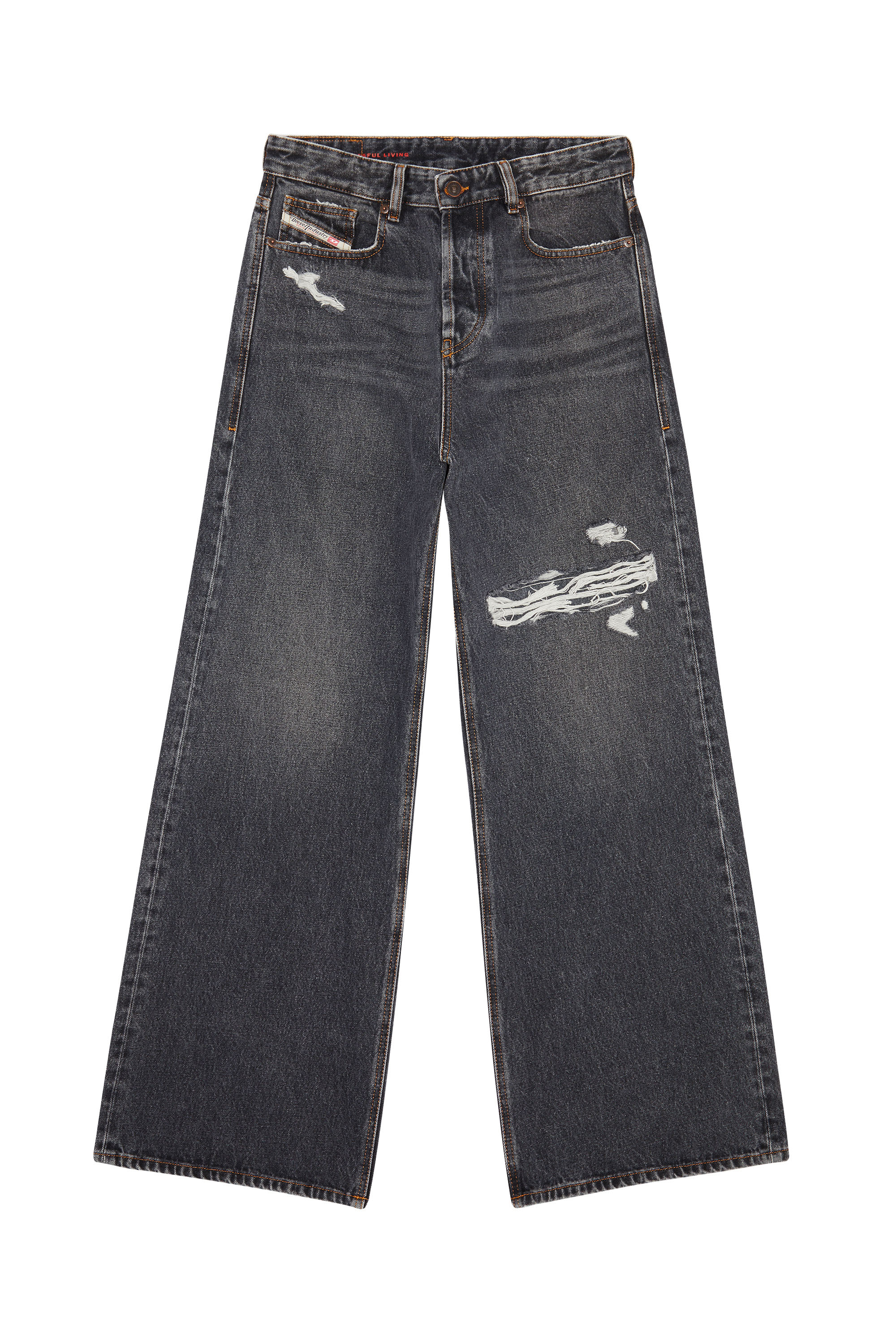 Diesel - Straight Jeans 1996 D-Sire 007F6, Negro/Gris oscuro - Image 5