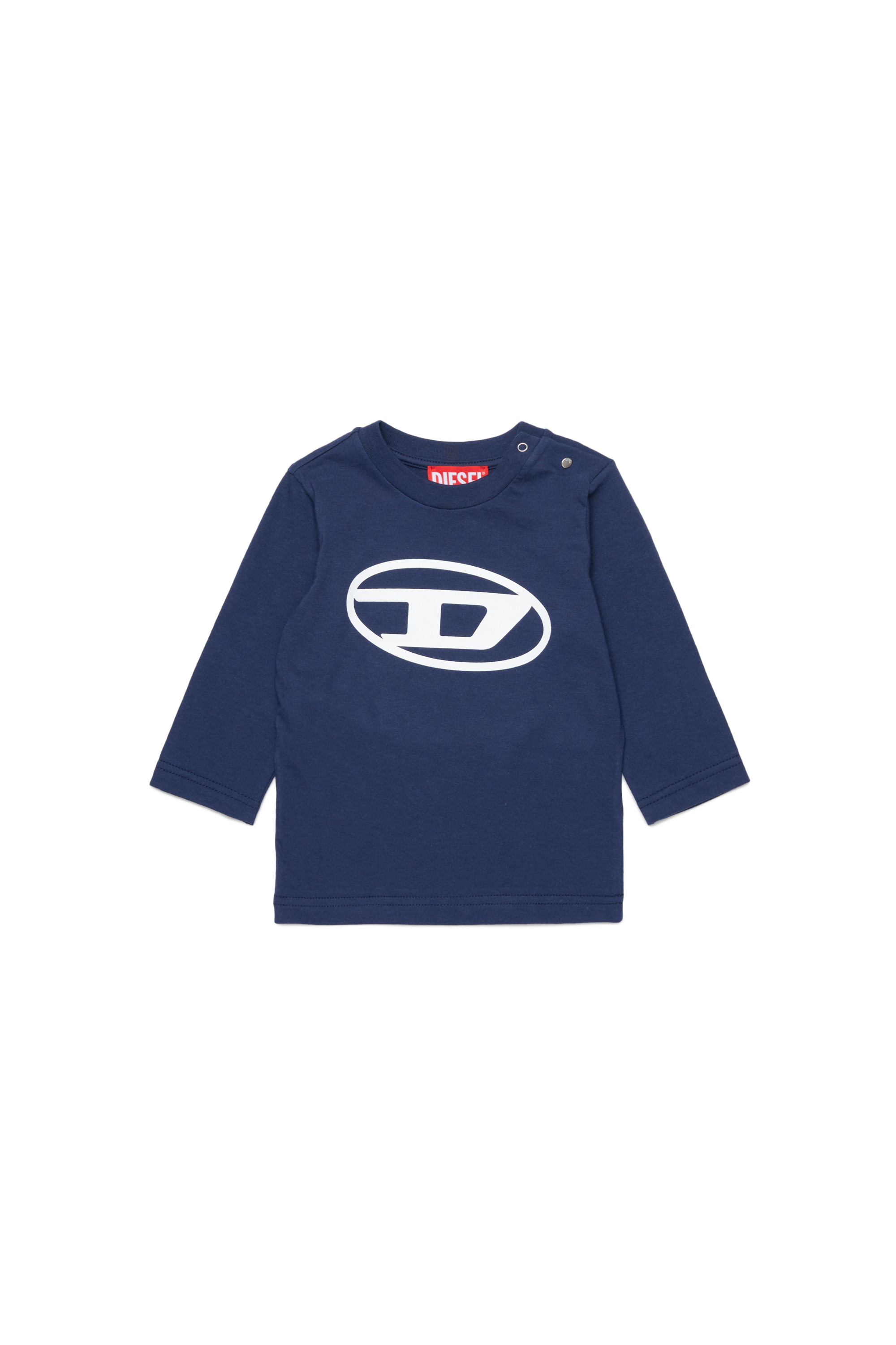 Diesel - TCERBLSB, Unisex Camiseta de manga larga con Oval D in Azul marino - Image 1