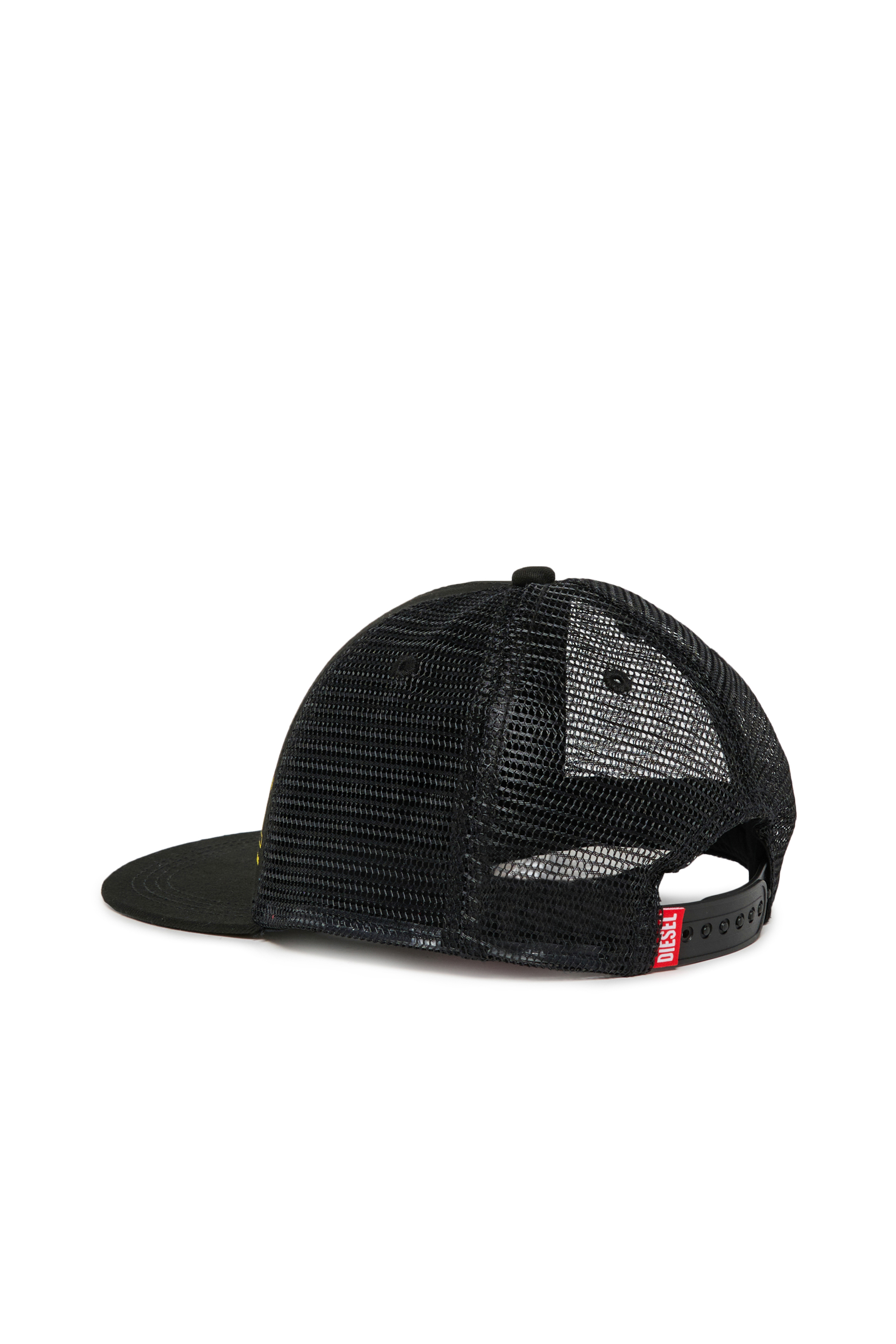 Diesel - FIDDIT, Gorra de b&eacute;isbol en algod&oacute;n y malla Hombre in Negro - 2