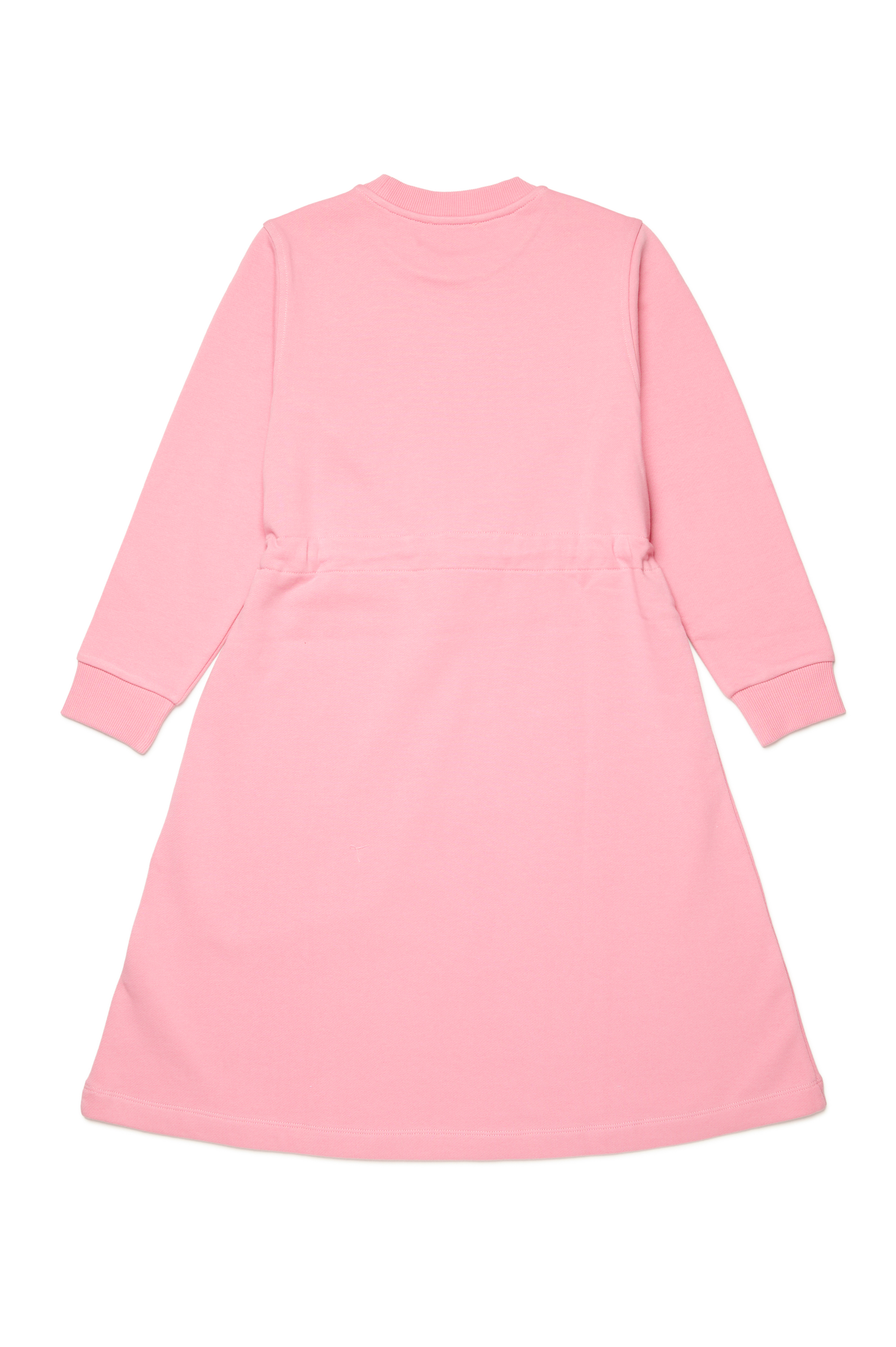 Diesel - DISSY, Vestido sudadera con corazón con logotipo en relieve Mujer in Rosa - 2