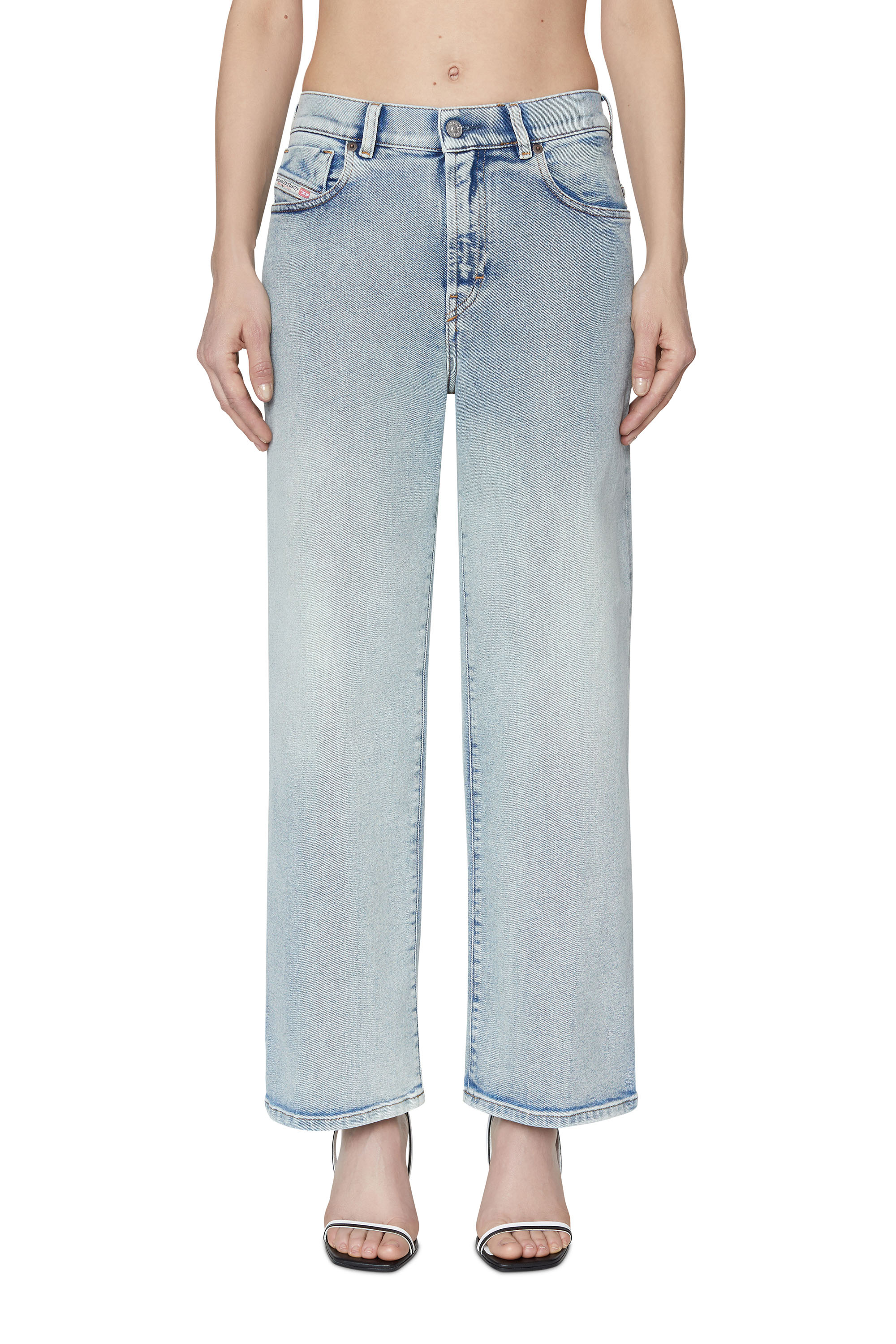 Diesel - 2000 WIDEE 09C08 Bootcut and Flare Jeans, Azul Claro - Image 1