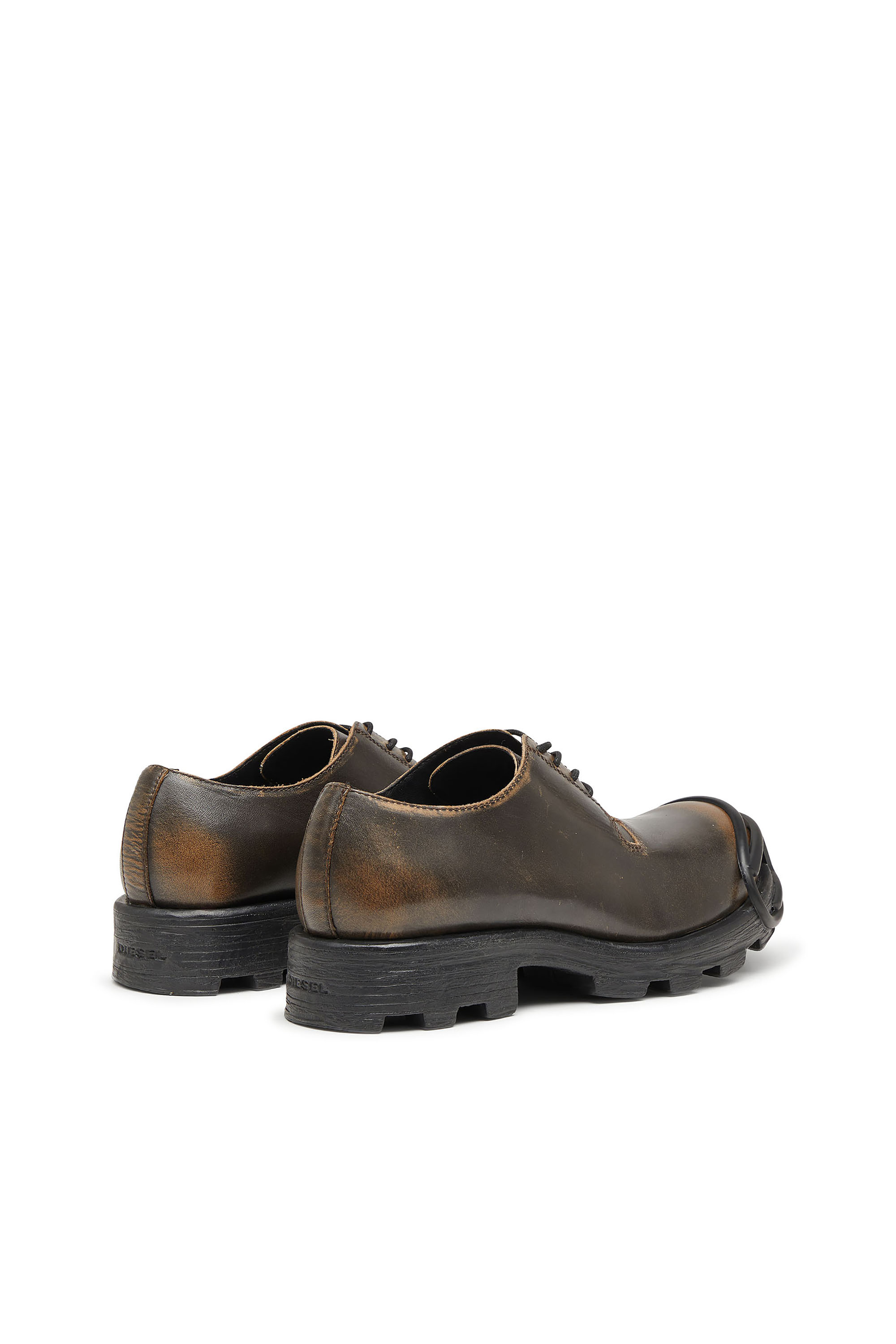 Diesel - D-HAMMER SO D, D-Hammer-Zapatos derby en cuero cepillado Hombre in Marr&oacute;n - 3