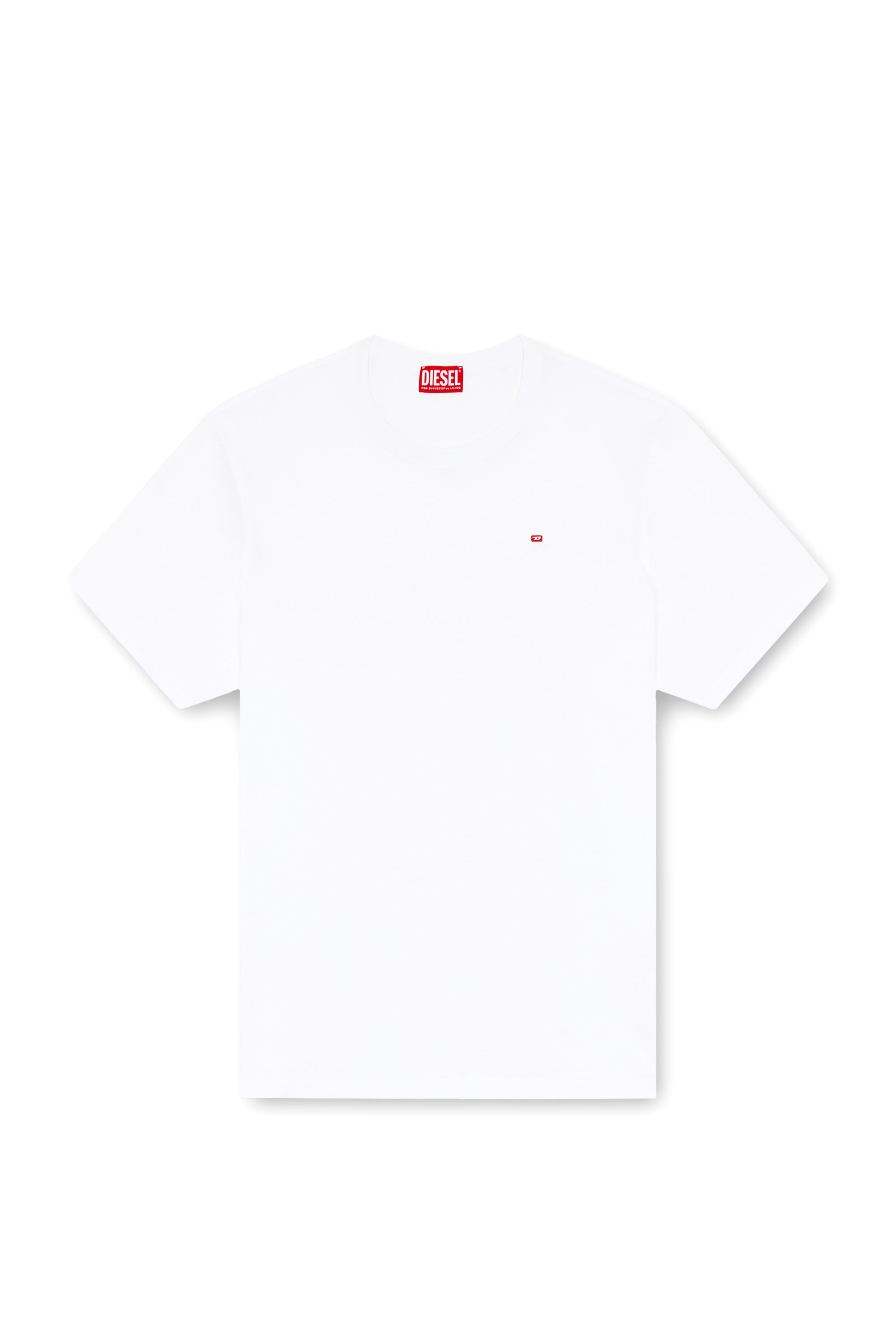 Diesel - T-ADJUST-MICRODIV, Camiseta con logotipo peque&ntilde;o bordado Unisex in Blanco - 3