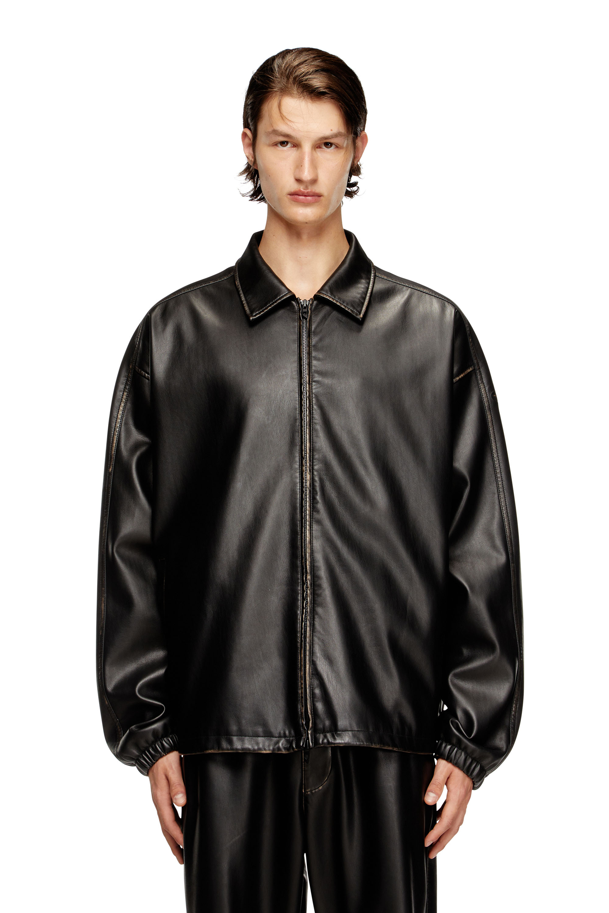 Diesel - J-AKE, Chaqueta de tejido técnico tratado Unisex in Negro - 1