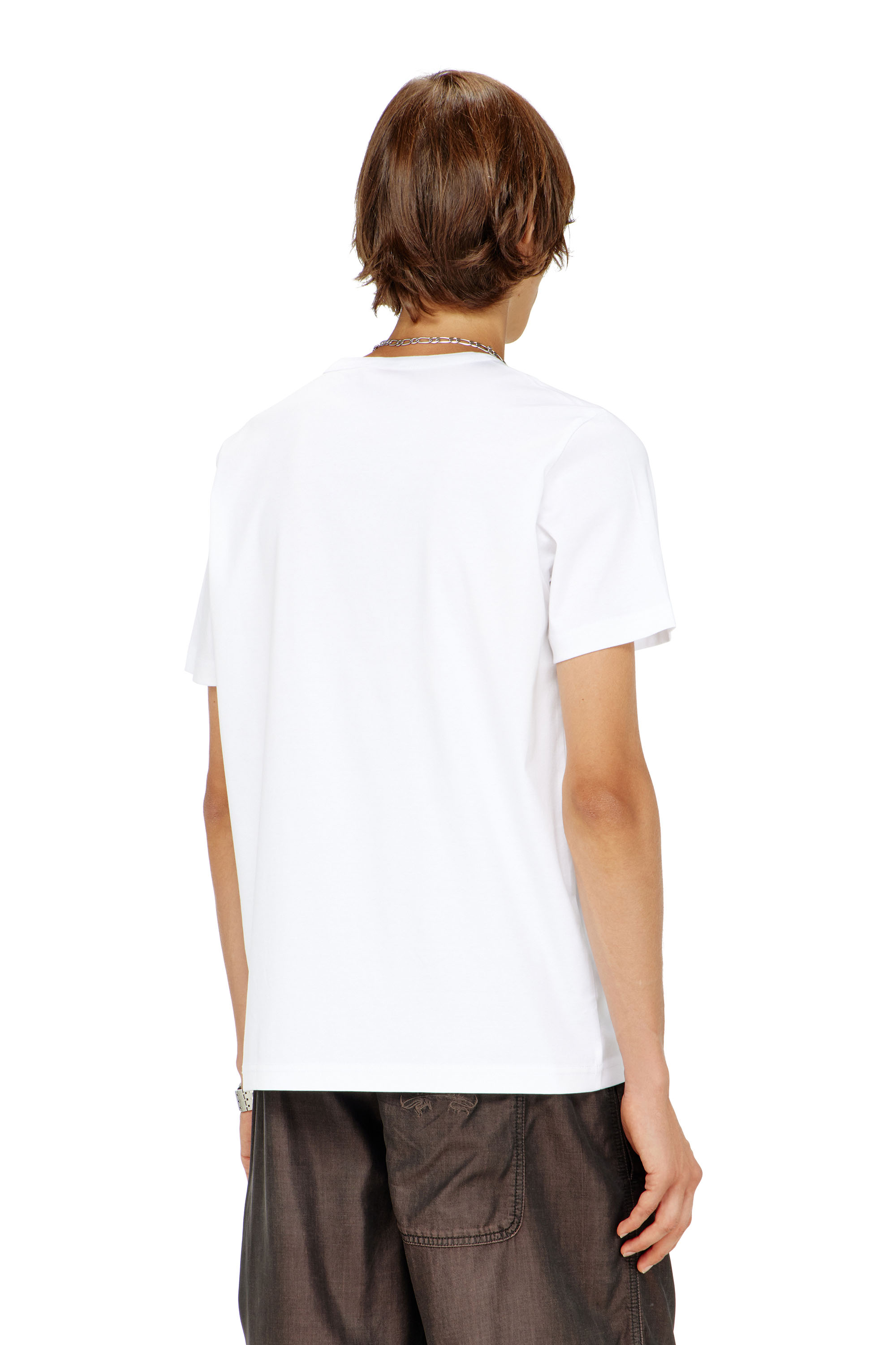 Diesel - T-MIEGOR-K77, Camiseta de algod&oacute;n mercerizado Hombre in Blanco - 4
