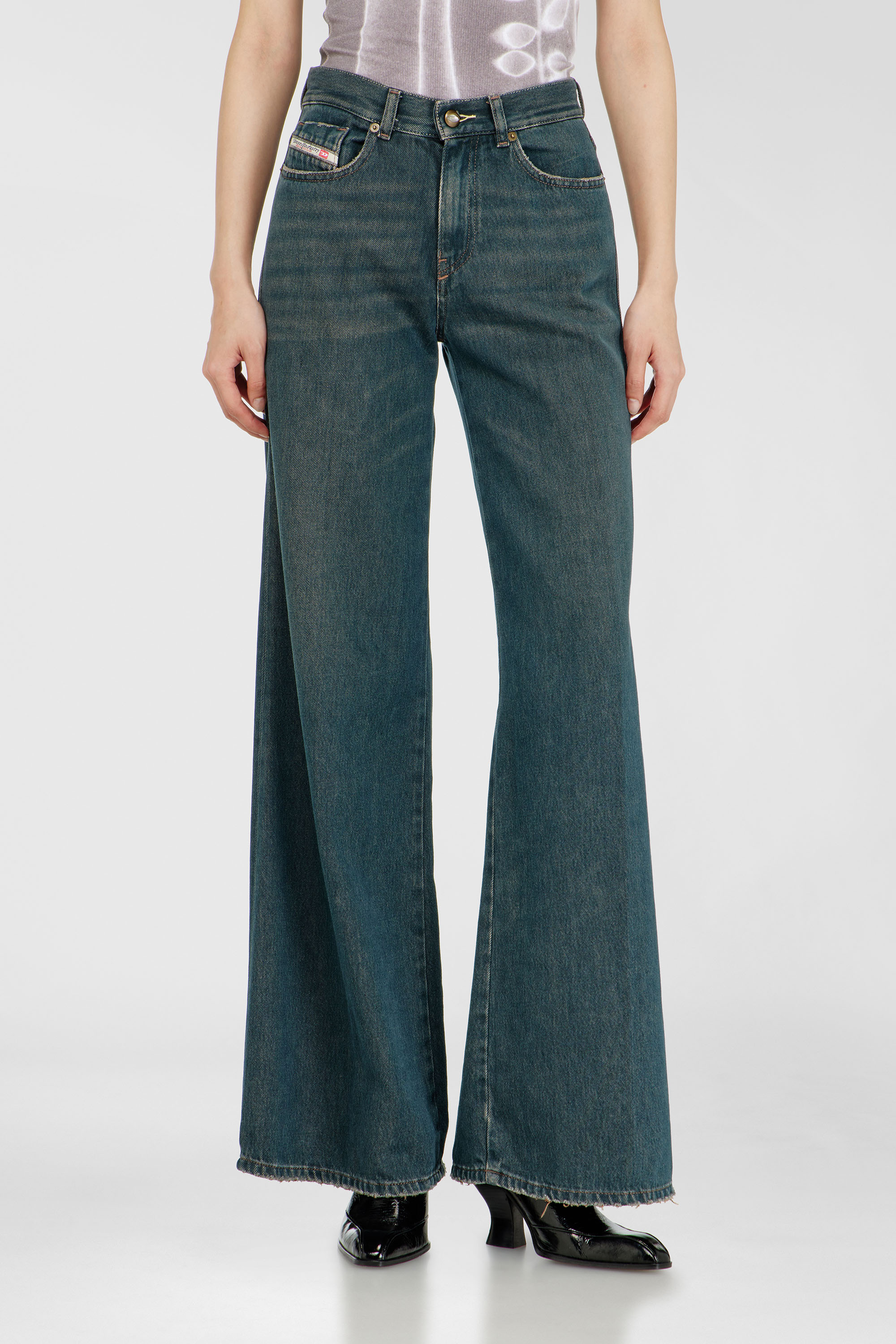 Diesel - Flare Jeans 1978 D-Akemi 09P83 Mujer, Azul Oscuro - 4