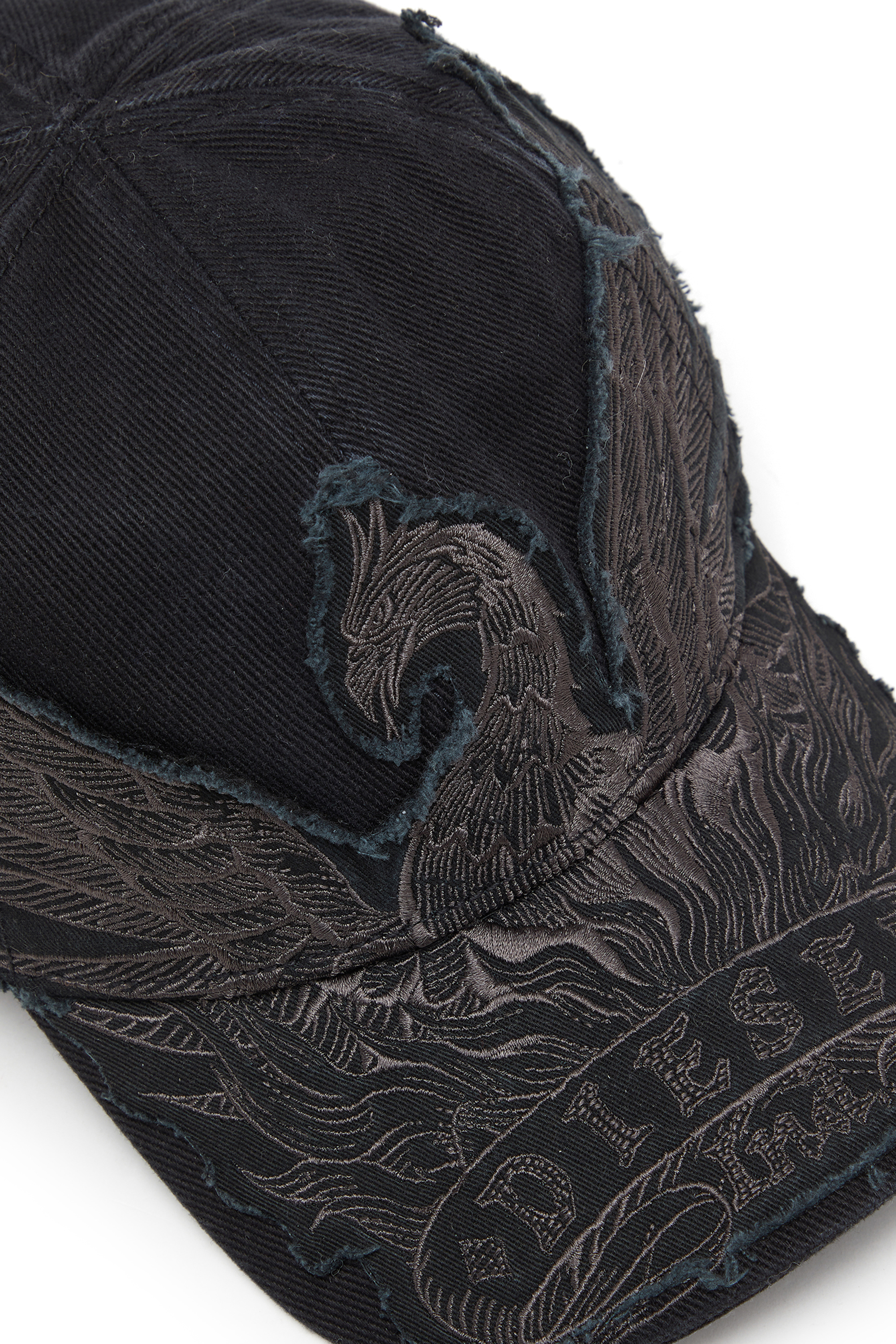 Diesel - C-PHENIX, Gorra de b&eacute;isbol con bordado de f&eacute;nix Hombre in Negro - 3