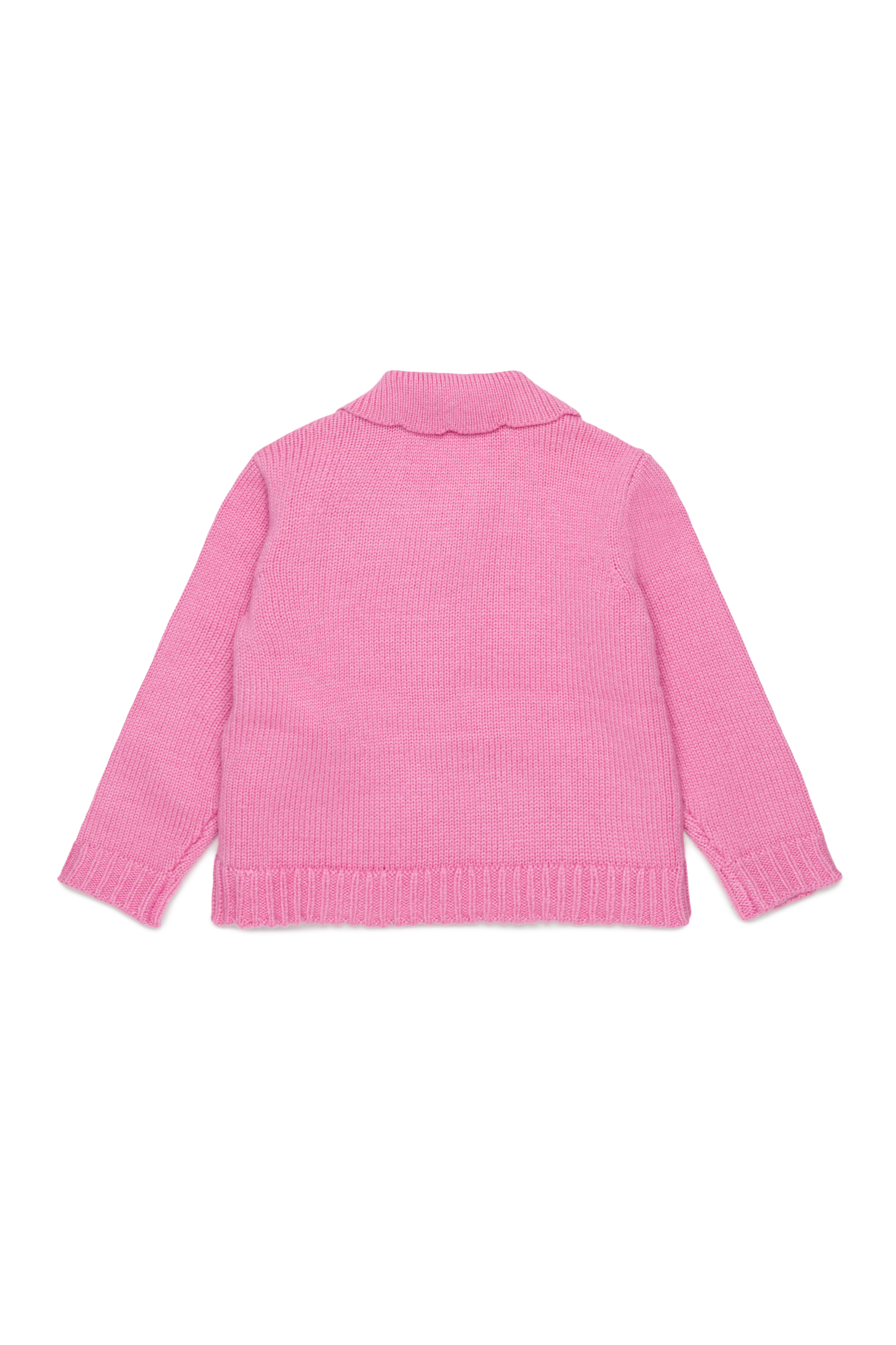Diesel - KSCALOB, C&aacute;rdigan enriquecido con cashmere y cuello festoneado Mujer in Rosa - 2