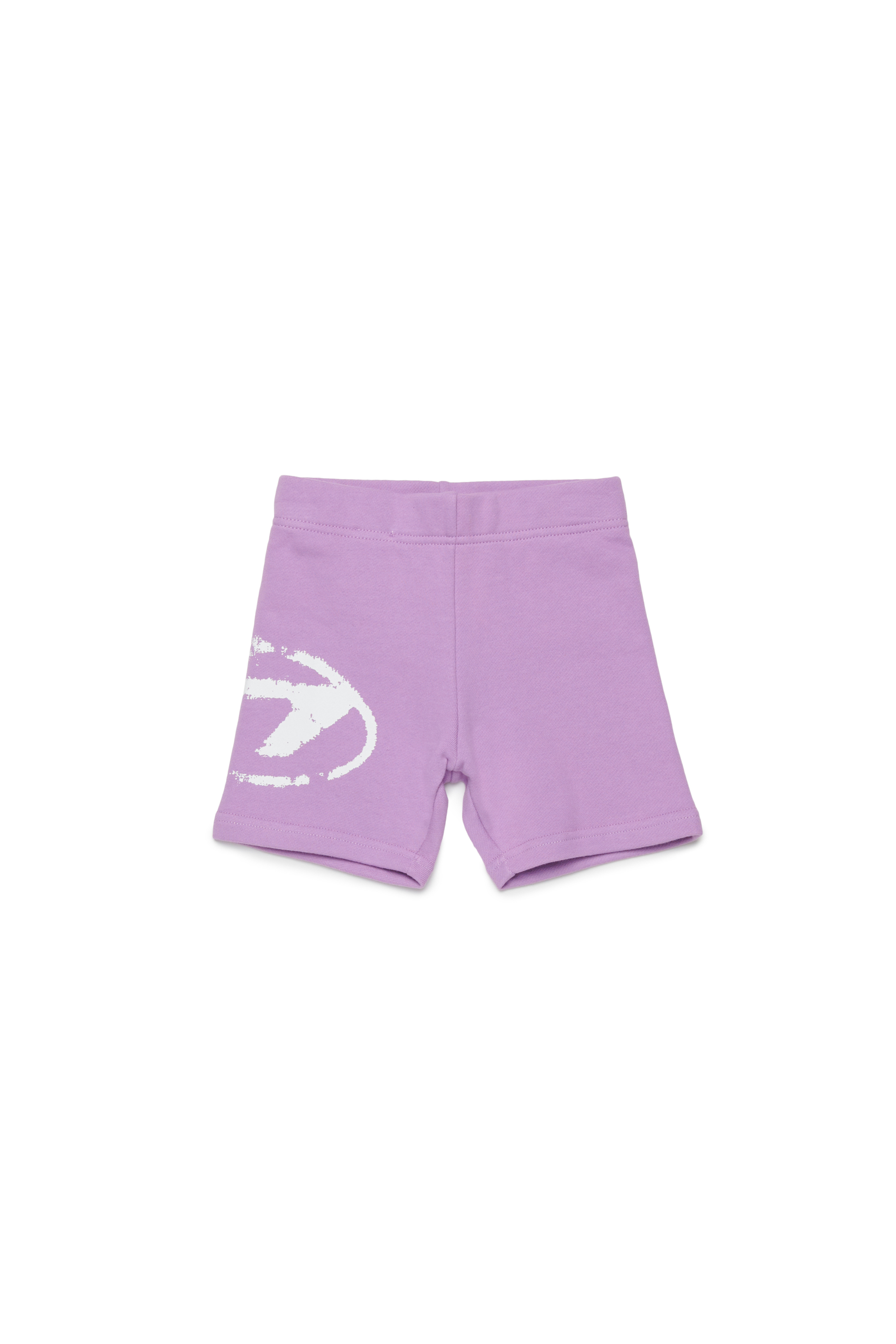 Diesel - PESDISHORTB, Pantalones cortos de algodón con logotipo Oval D desgastado Unisex in Morado - 1