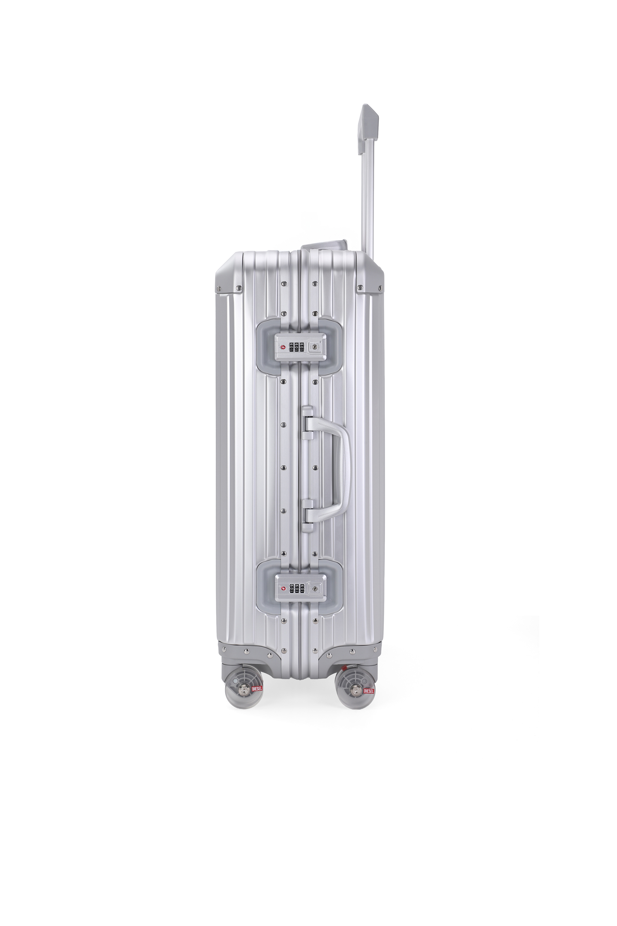 Diesel - DIESEL ALUMINUM TROLLEY- DSL002, Maleta de aluminio tama&ntilde;o M Unisex in Plateado - 4