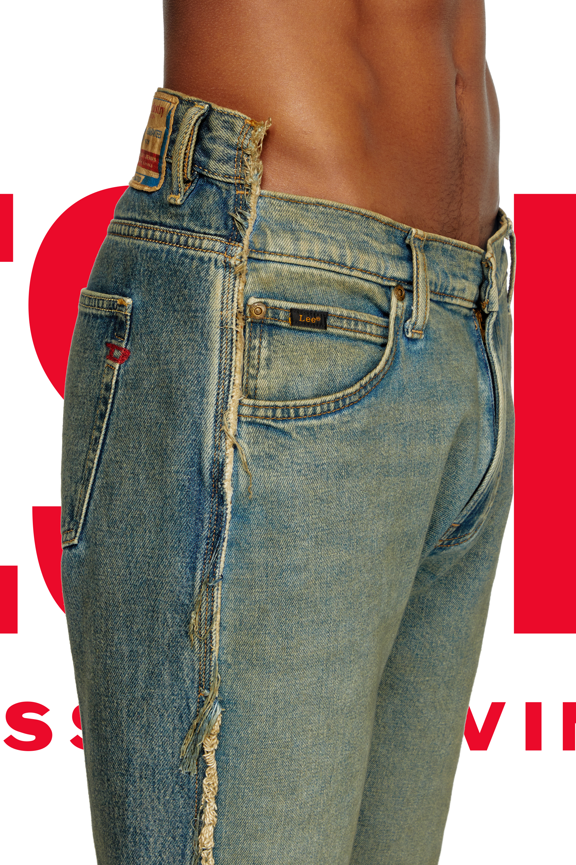 Diesel - Regular Jeans Dieseloves 04 09M98 Hombre, Azul Oscuro - 1