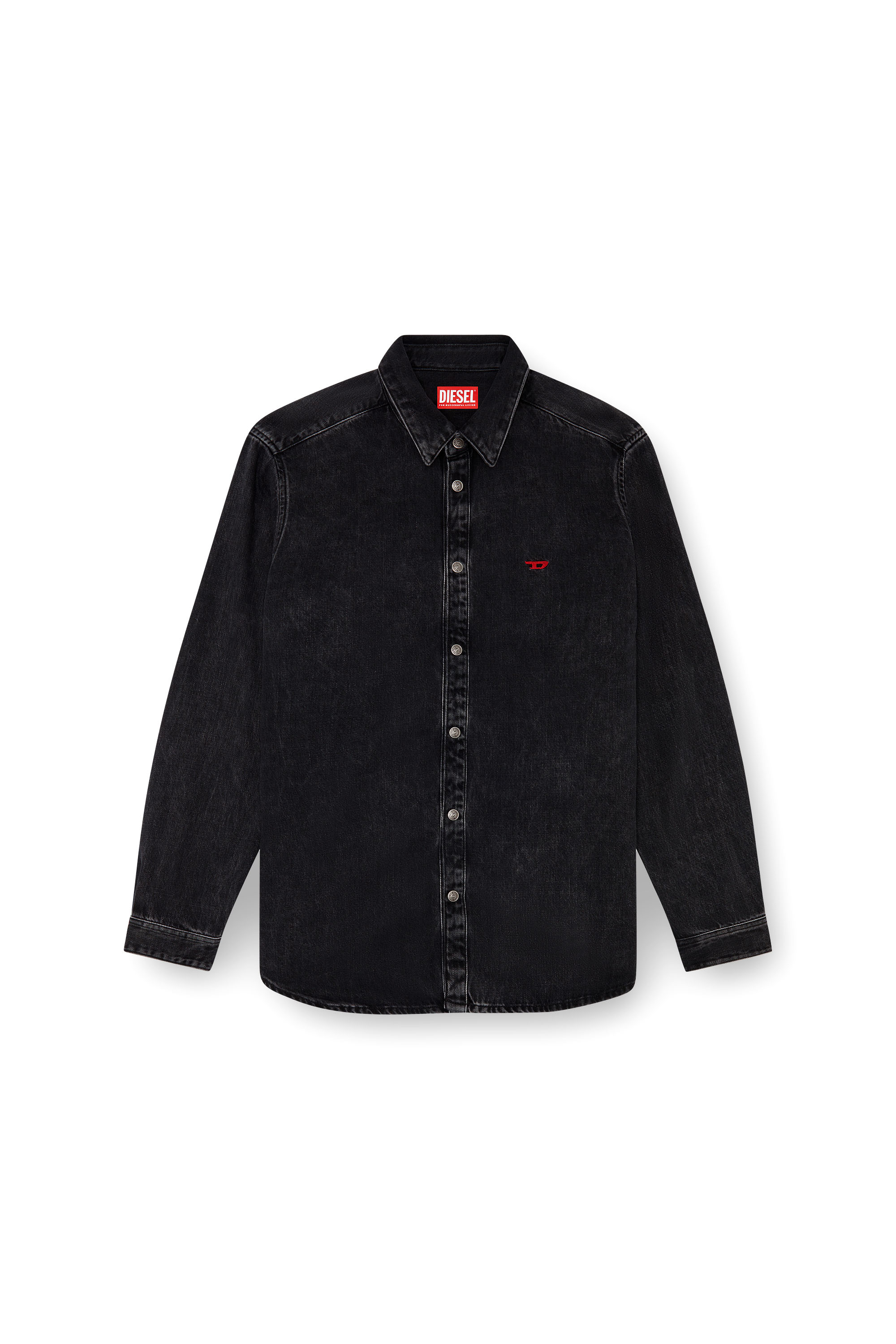 Diesel - D-SIMPLY, Camisa en denim de TENCEL Hombre in Negro - 3