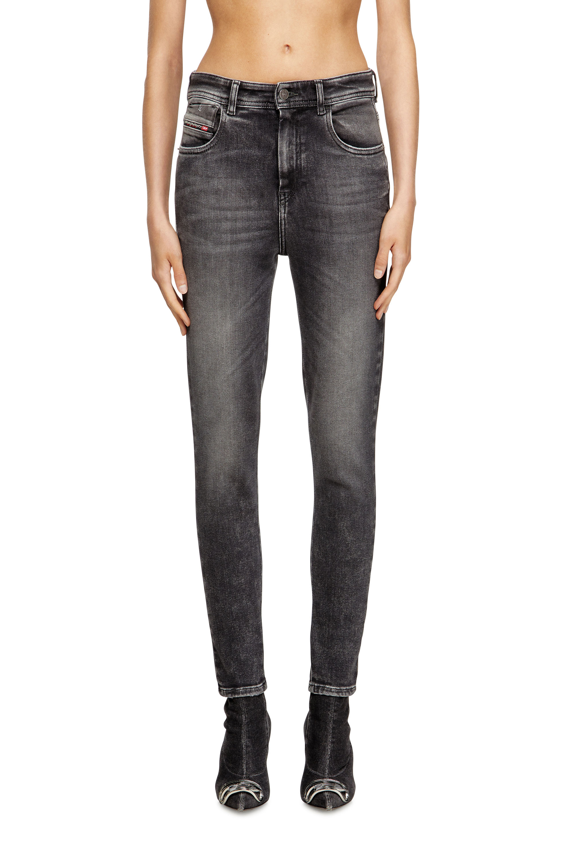 Diesel - Skinny Jeans 1984 Slandy-High 09L93 Mujer, Negro/Gris oscuro - 3