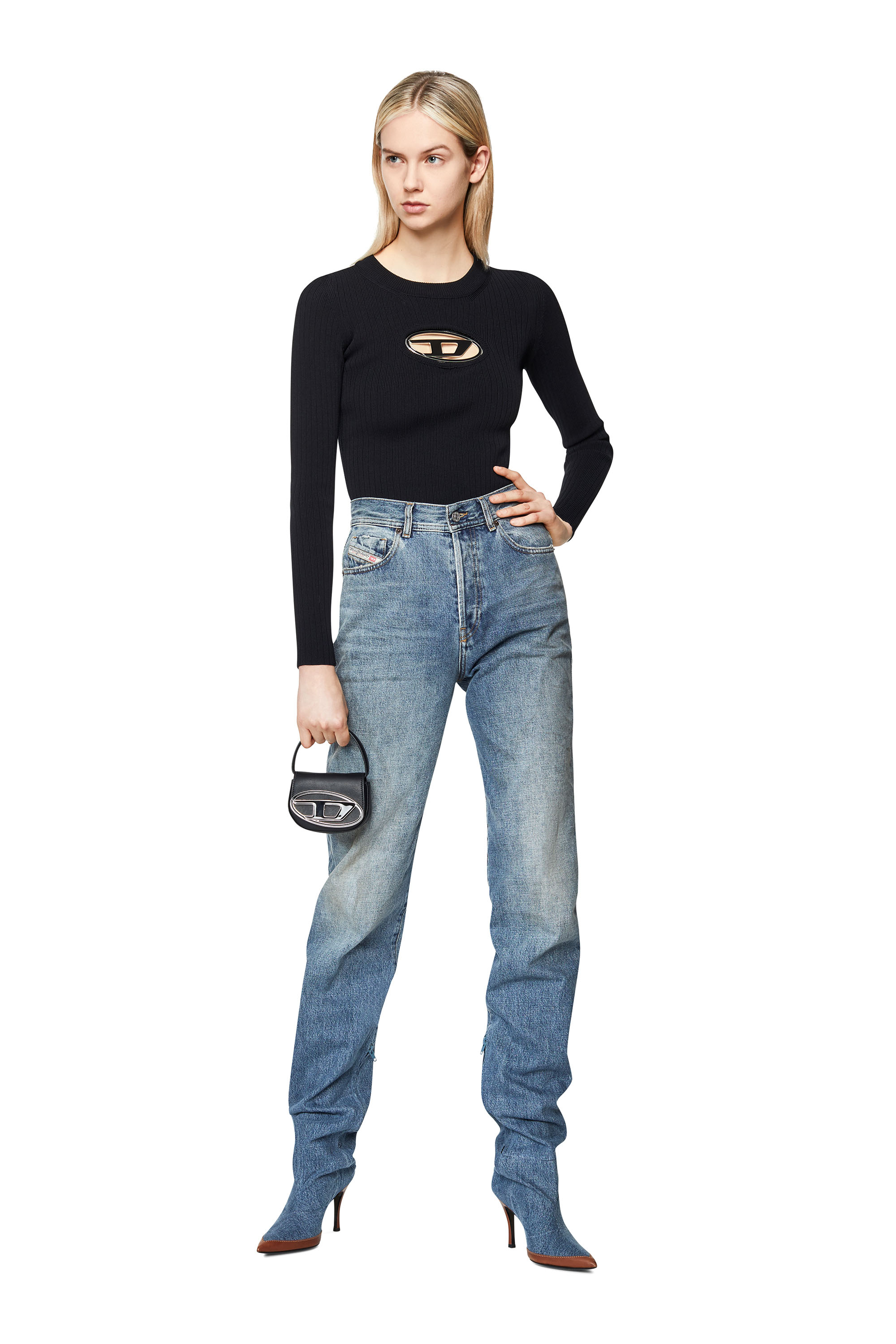 Diesel - 1956 007A7 Straight Jeans, Azul medio - Image 6