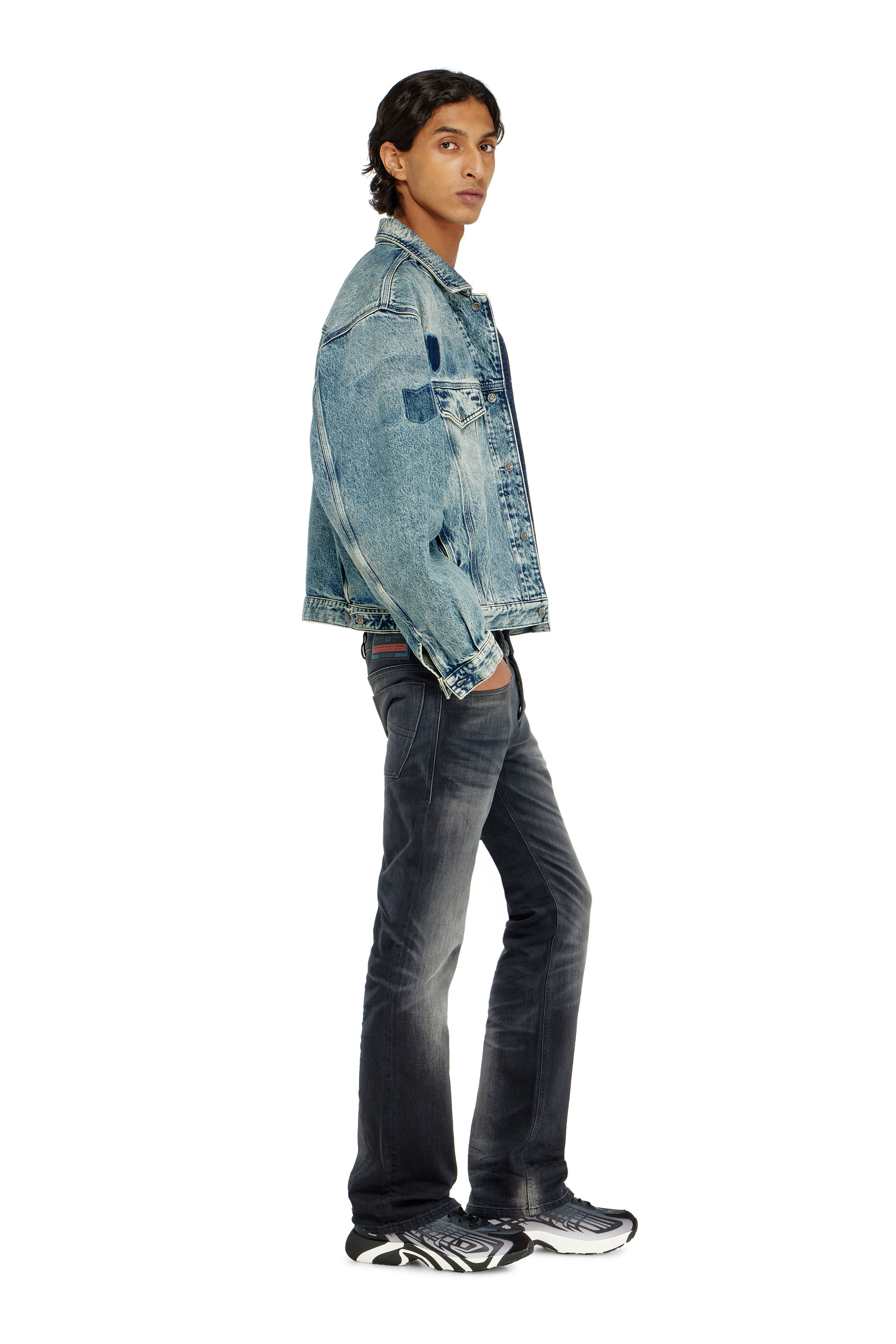 Diesel - Bootcut Jeans 2007 Zatiny 09P38 Hombre, Negro/Gris oscuro - 2