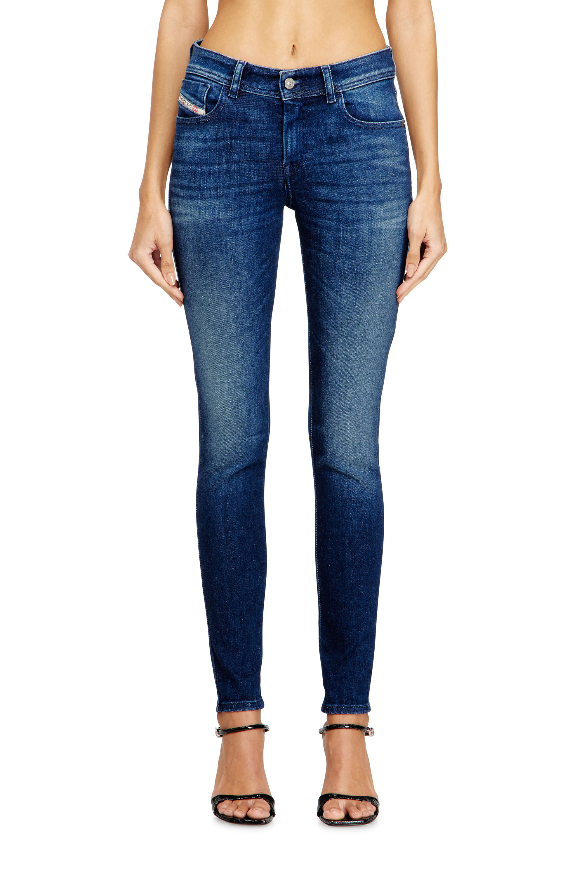 Diesel - Skinny Jeans 2017 Slandy 09N12 Mujer, Azul Oscuro - 1