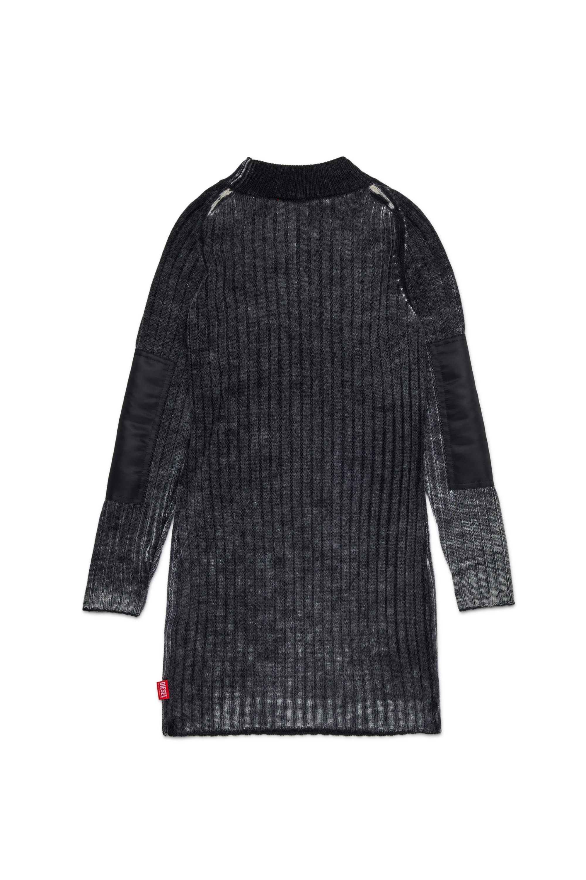Diesel - DMARTISTA, Vestido de lana con parches de nylon Mujer in Negro - 2