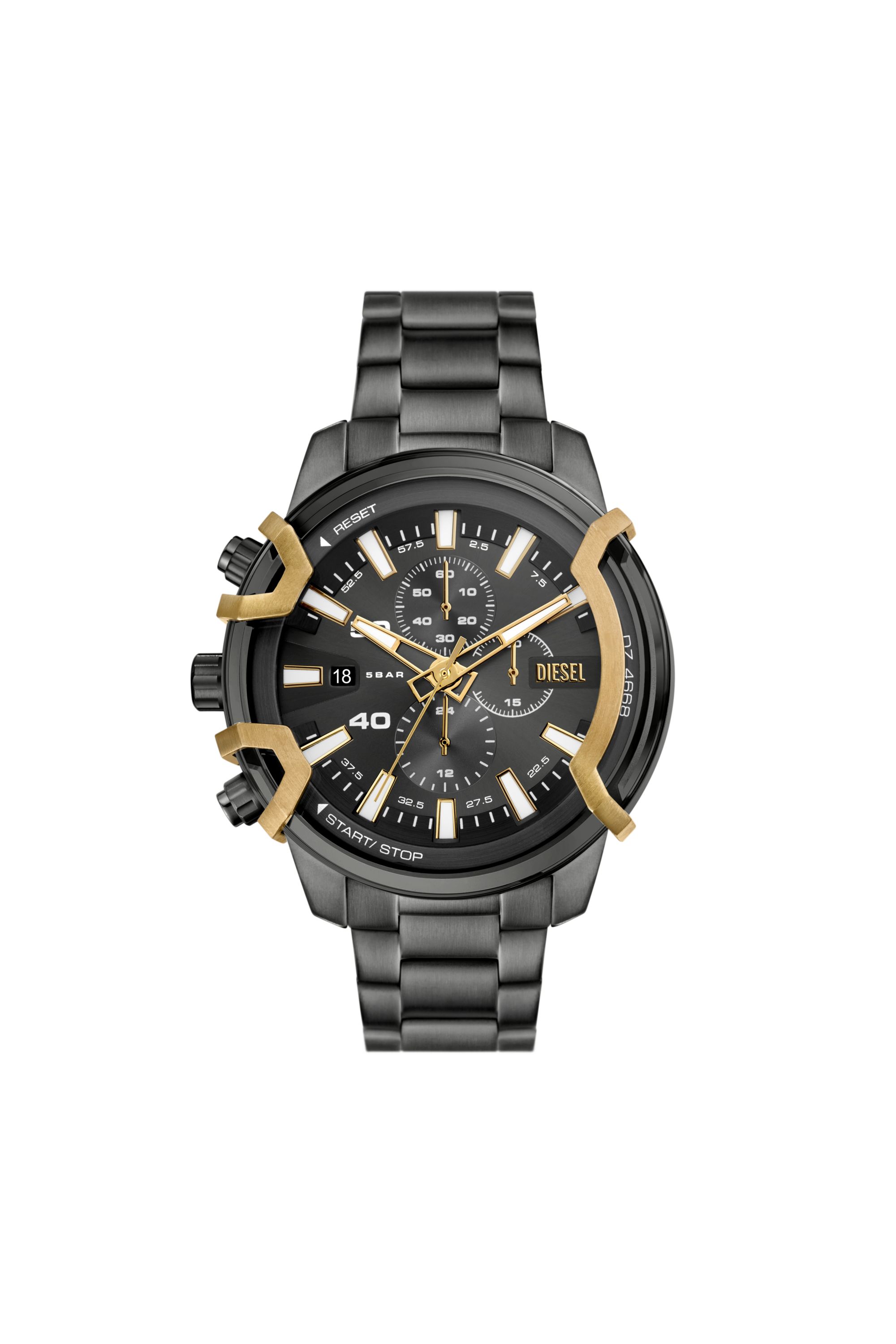 Diesel - DZ4668, Reloj Griffed de acero inoxidable en dos tonos Hombre in Gris - 1