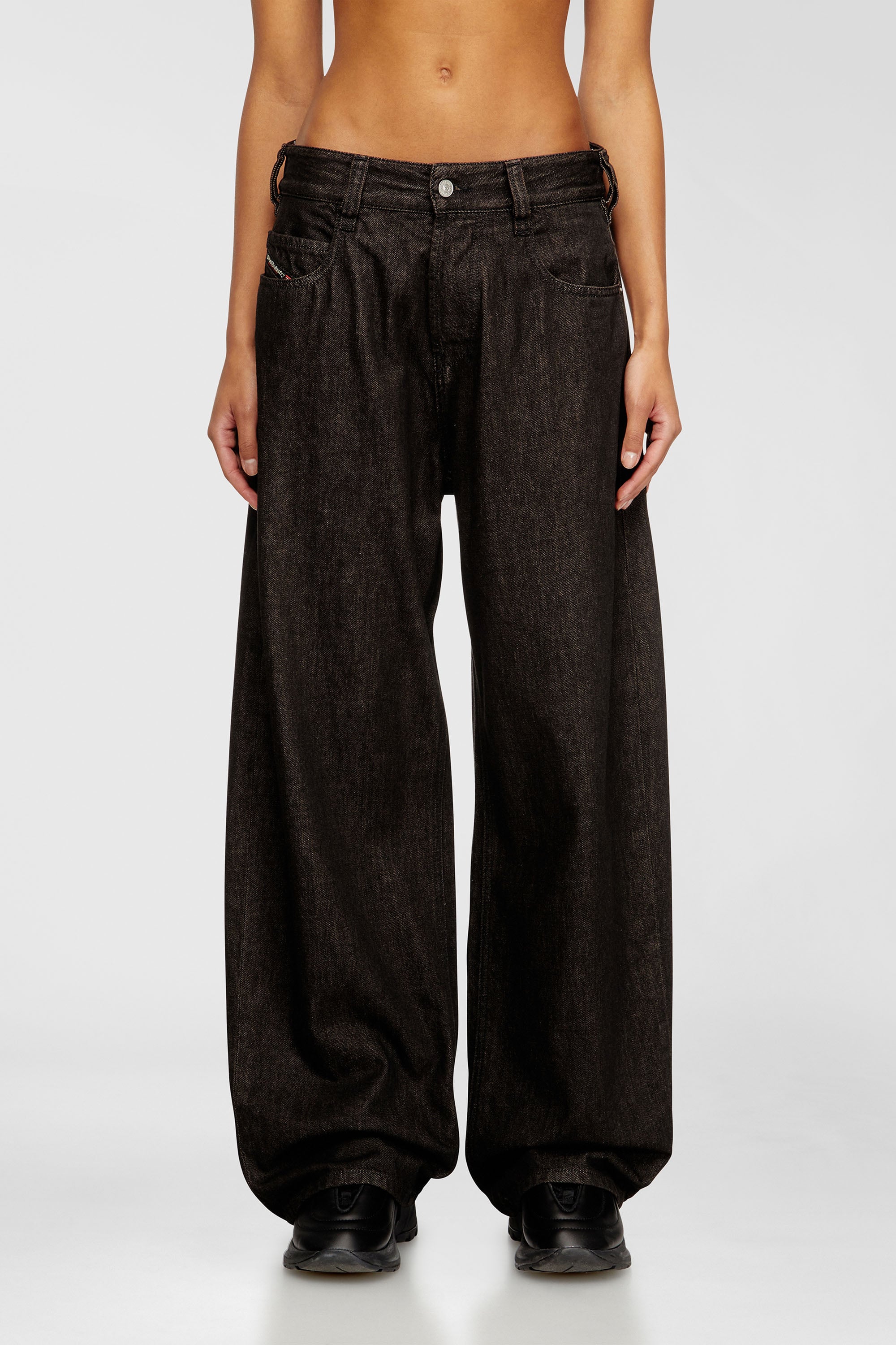 Diesel - Relaxed Jeans 1997 D-Enim-M 09N25 Unisex, Negro/Gris oscuro - 2