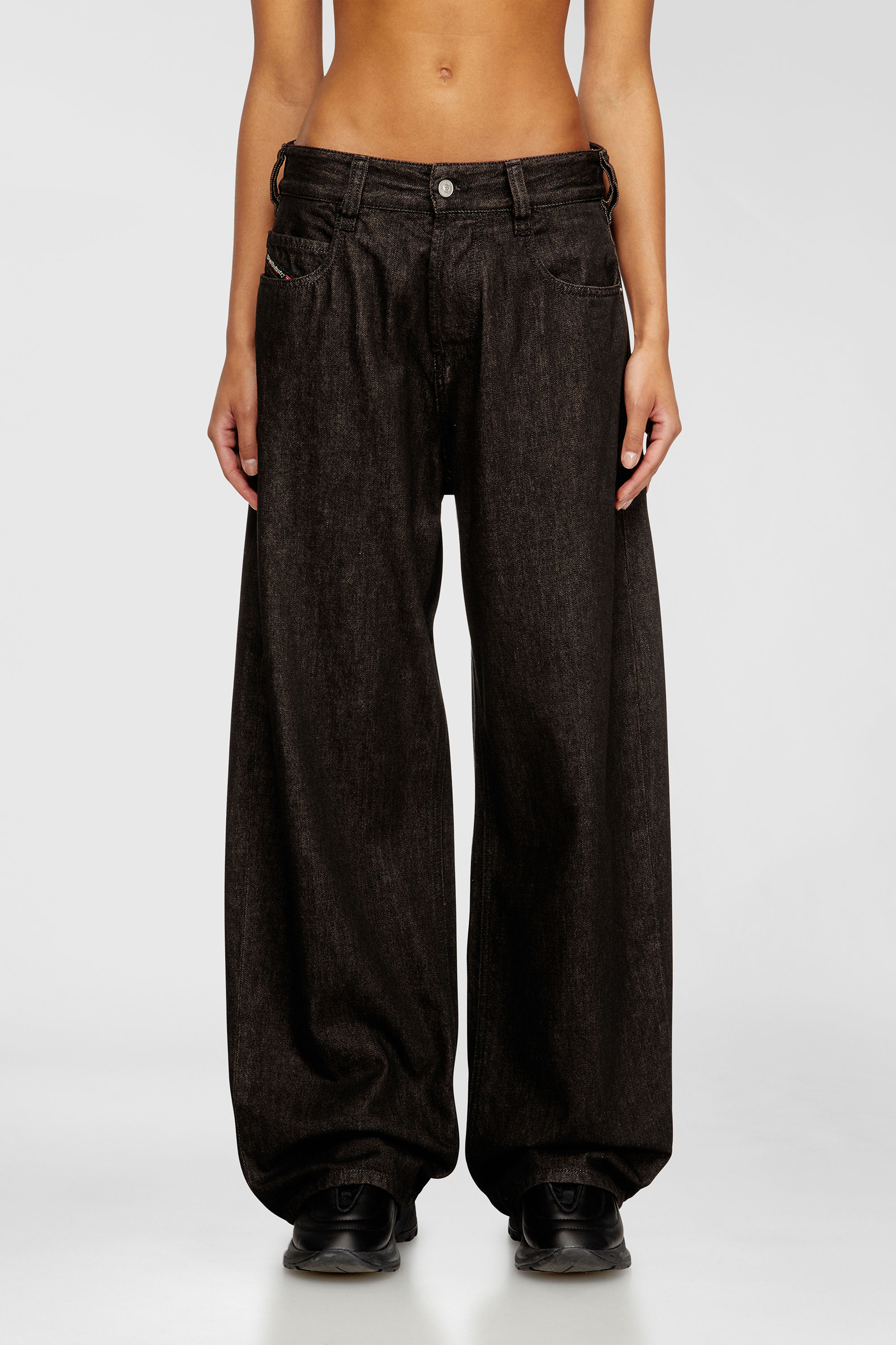 Diesel - Relaxed Jeans 1997 D-Enim-M 09N25 Unisex, Negro/Gris oscuro - 4
