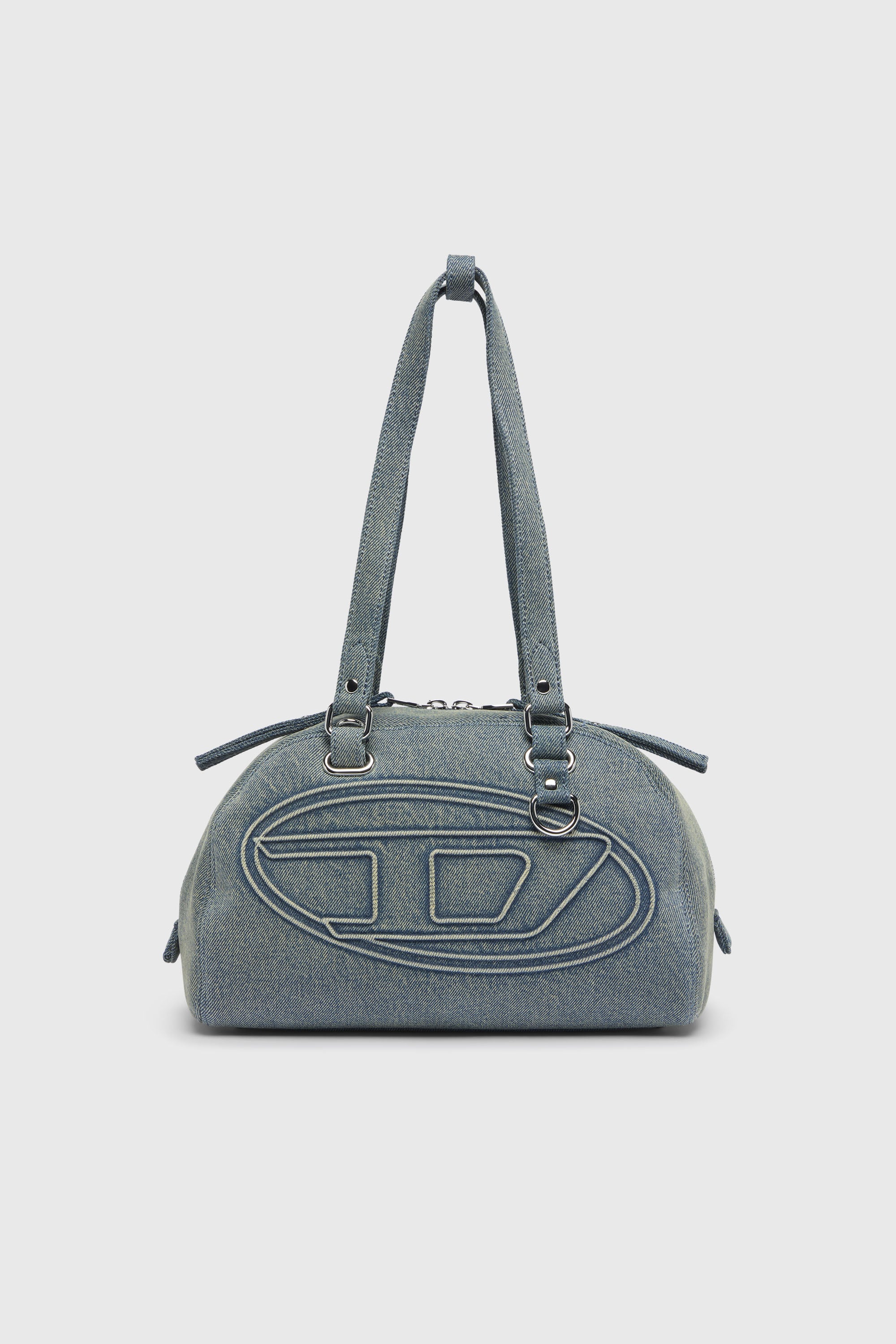 Diesel - 1DR DOME SOFT SHOULDER, 1DR Dome-Bolso de hombro de denim con logo Oval D Unisex in Azul marino - 1