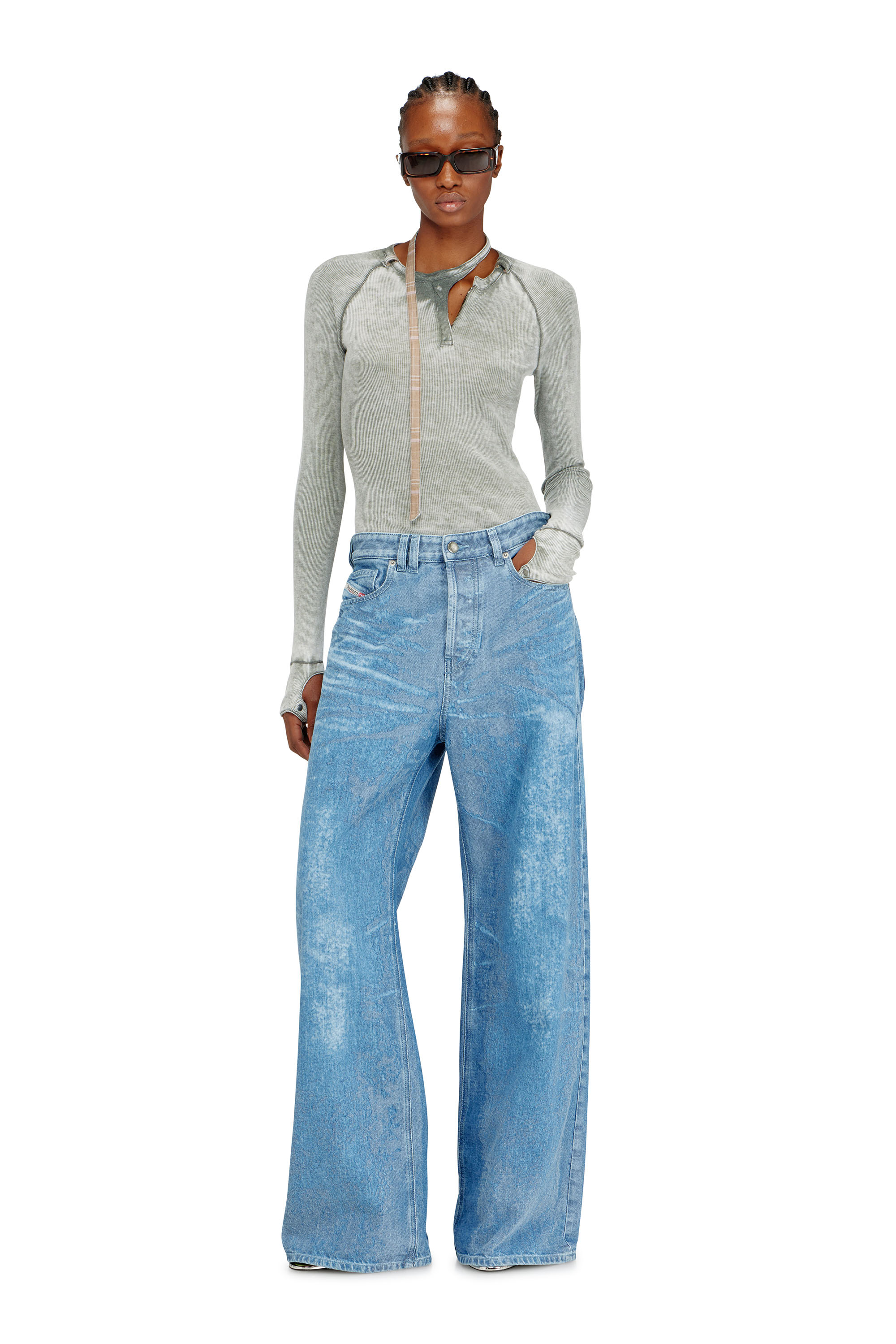 Diesel - Relaxed Jeans 1996 D-Sire 09P23 Mujer, Azul Claro - 2