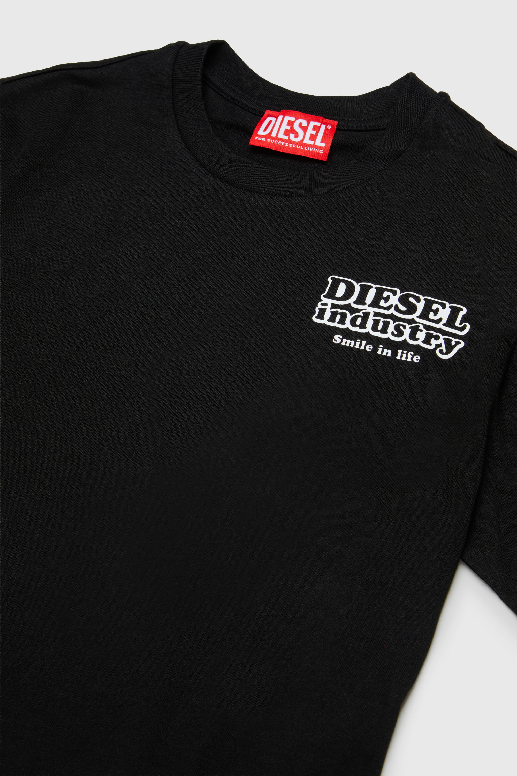Diesel - TLODIM OVER, Camiseta con estampado Diesel Industry Hombre in Negro - 3