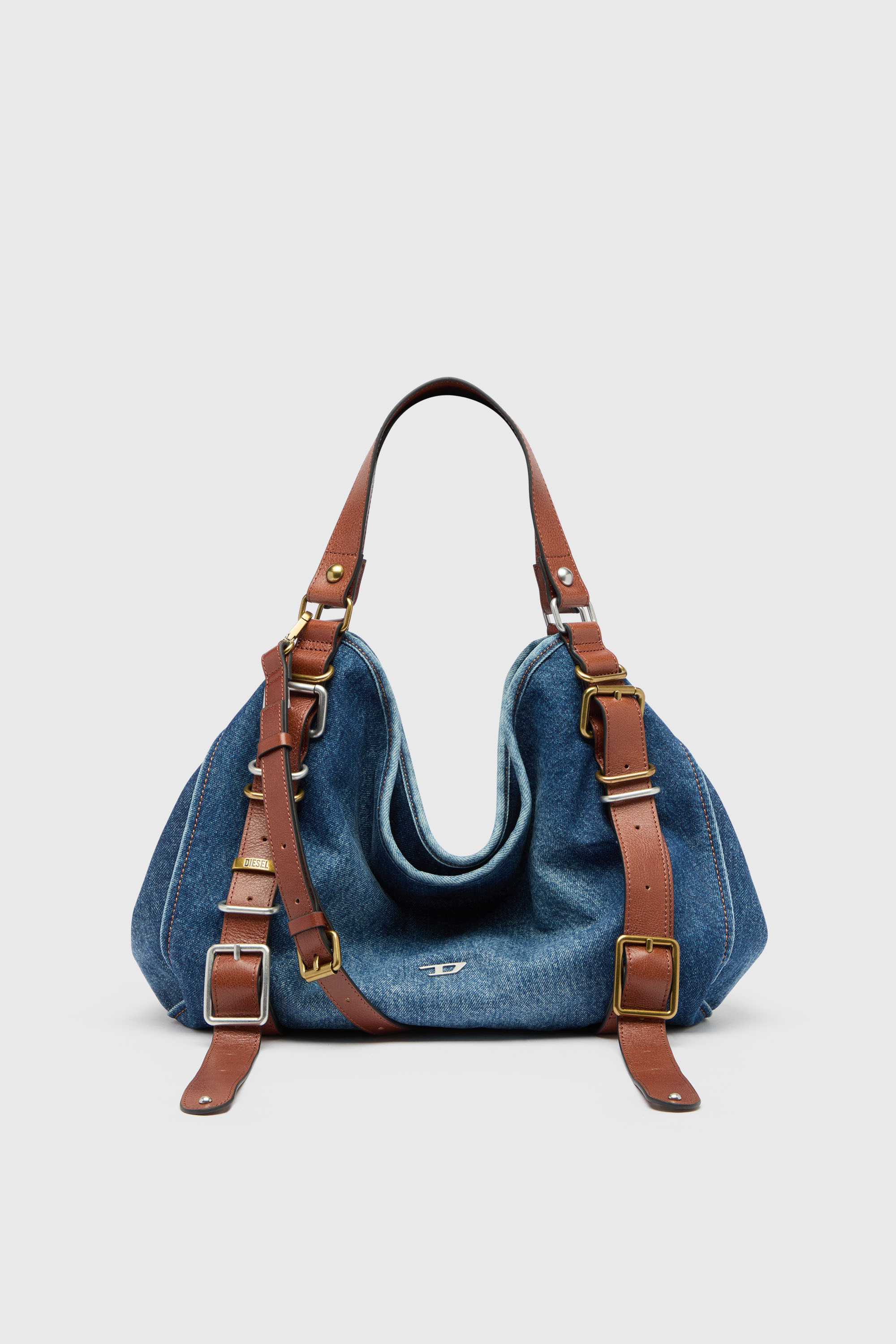 Diesel - D-ONE TOPHANDLE M, D-One-Medium bolso de mano en denim y piel Mujer in ToBeDefined - 1