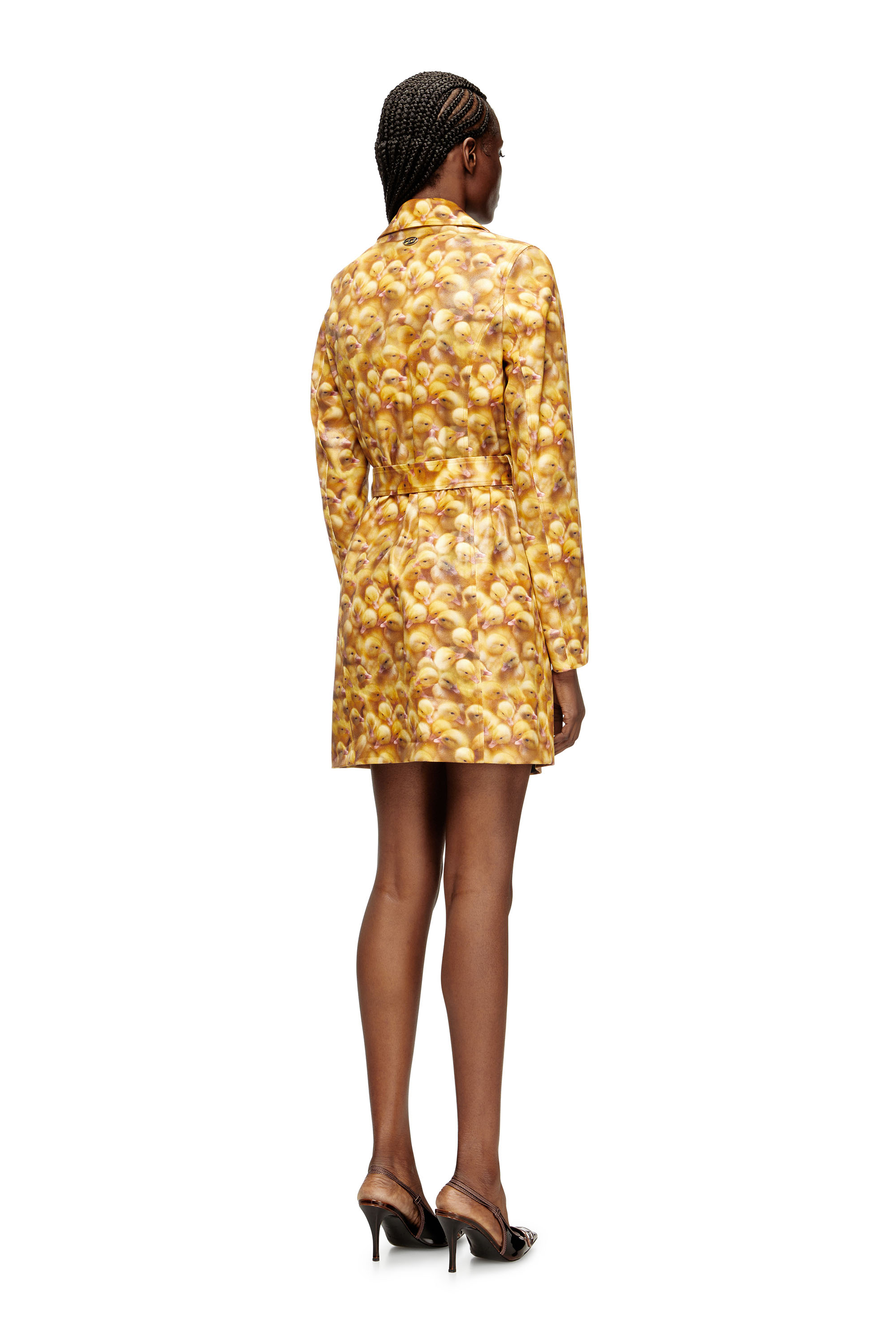 Diesel - G-OJI, Gabardina con estampado de patos Mujer in Amarillo - 4
