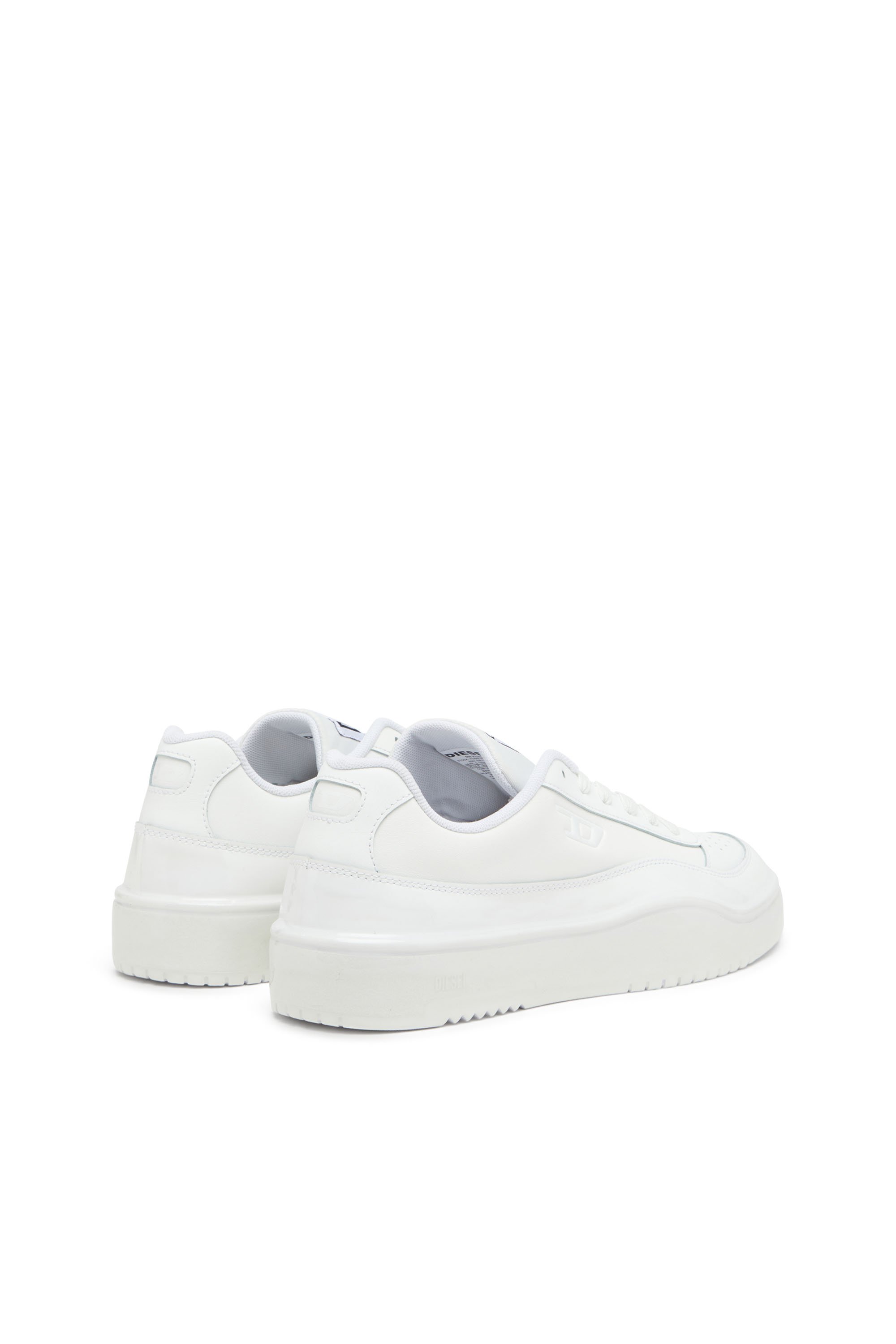 Diesel - S-TRACKER-D LOW, Deportivas de cuero que se sumergieron en silicona Hombre in Blanco - 3