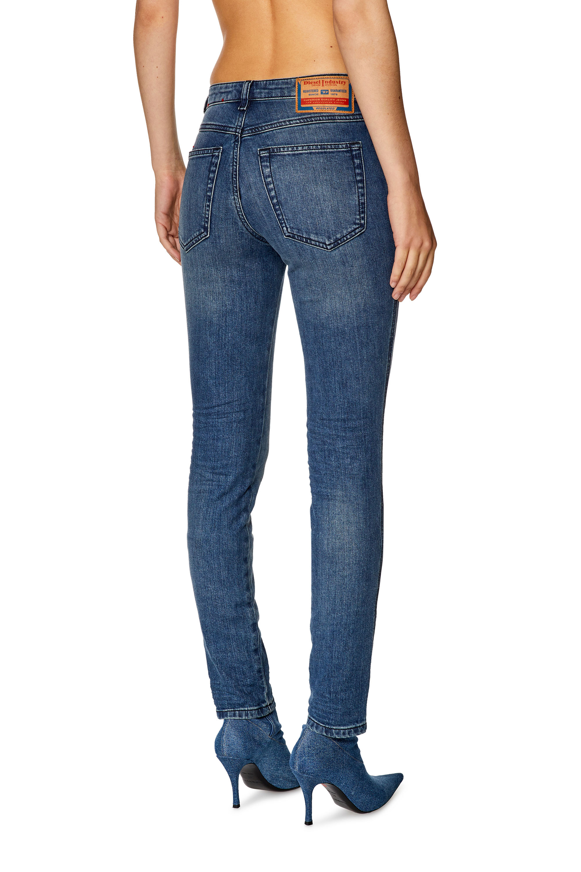 Diesel - 2015 Babhila 0LICM Skinny Jeans, Azul medio - Image 2