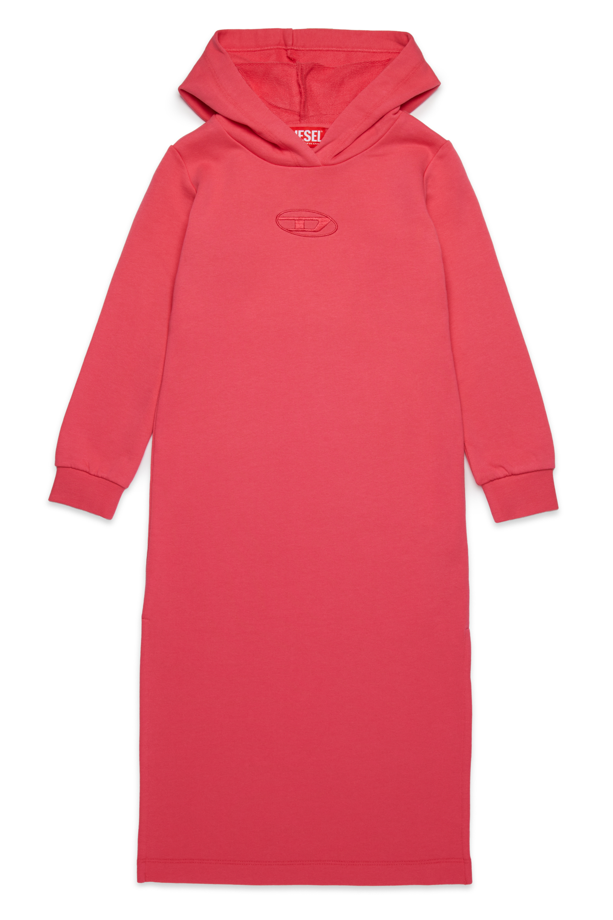 Diesel - DYTIN, Vestido con capucha y bordado Oval D Mujer in Rosa - 1