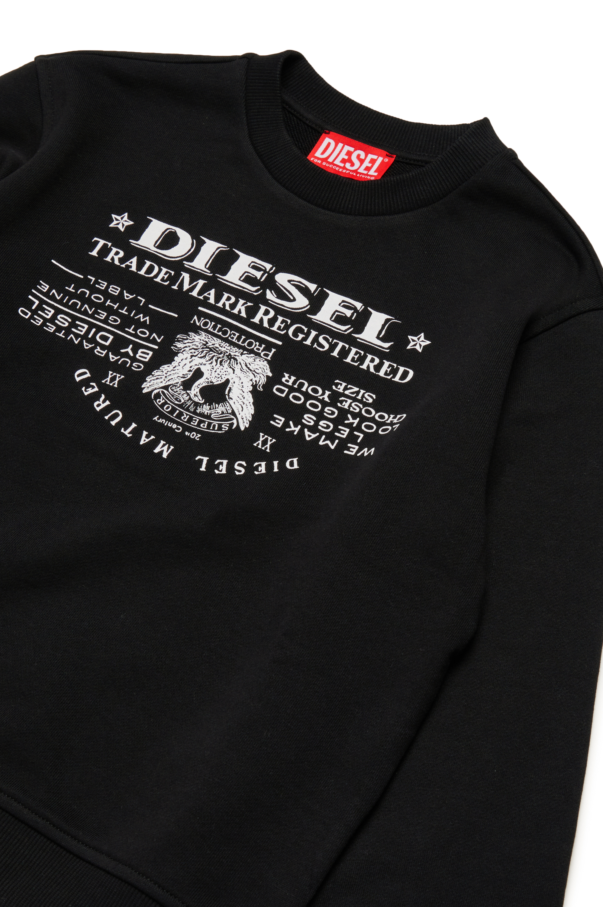 Diesel - SGINNL2 OVER, Sudadera con estampado de Jacron Patch Hombre in Negro - 3