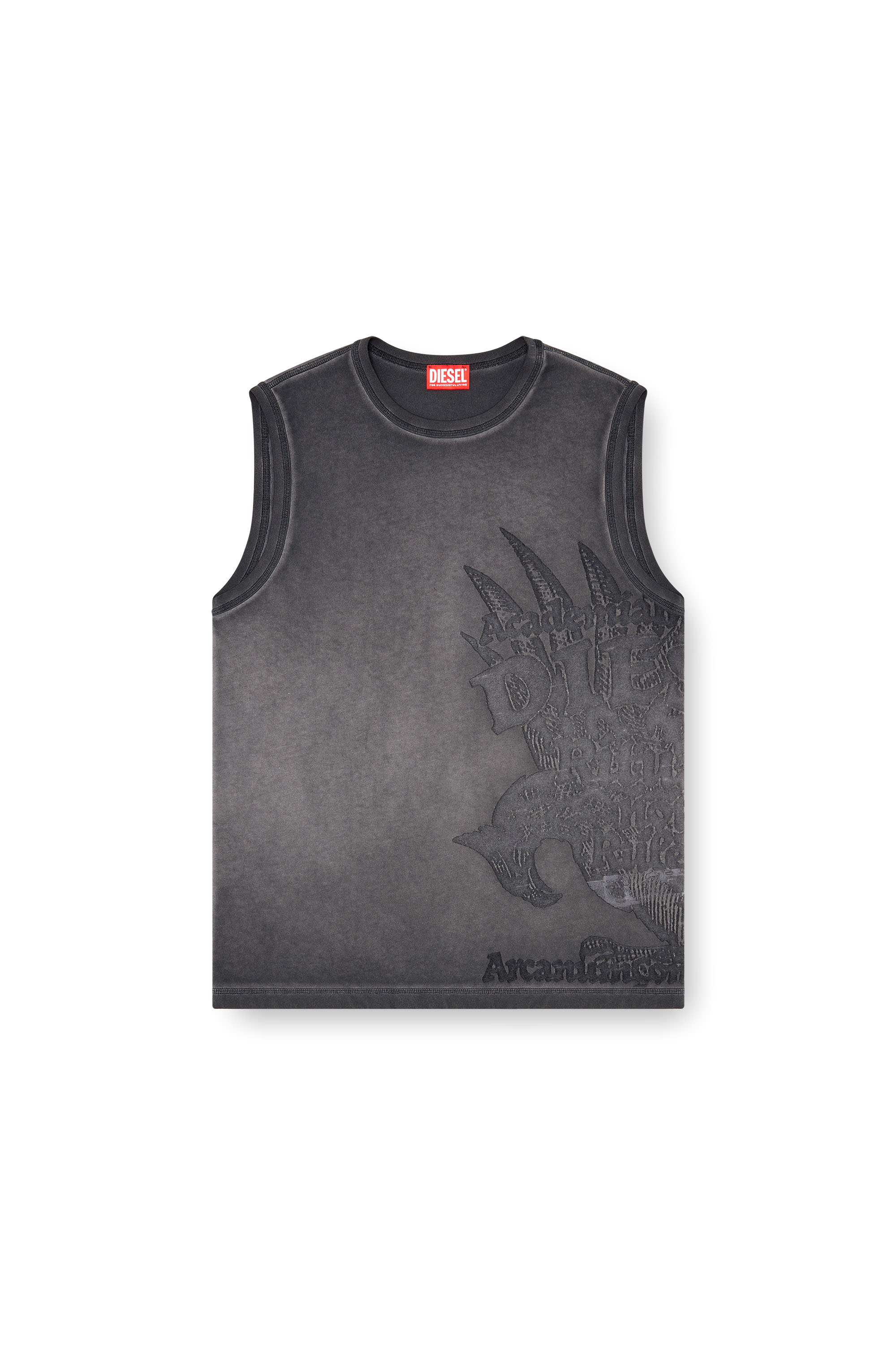 Diesel - T-RAWBISCO, Top sin mangas con gr&aacute;ficos en relieve Hombre in ToBeDefined - 3