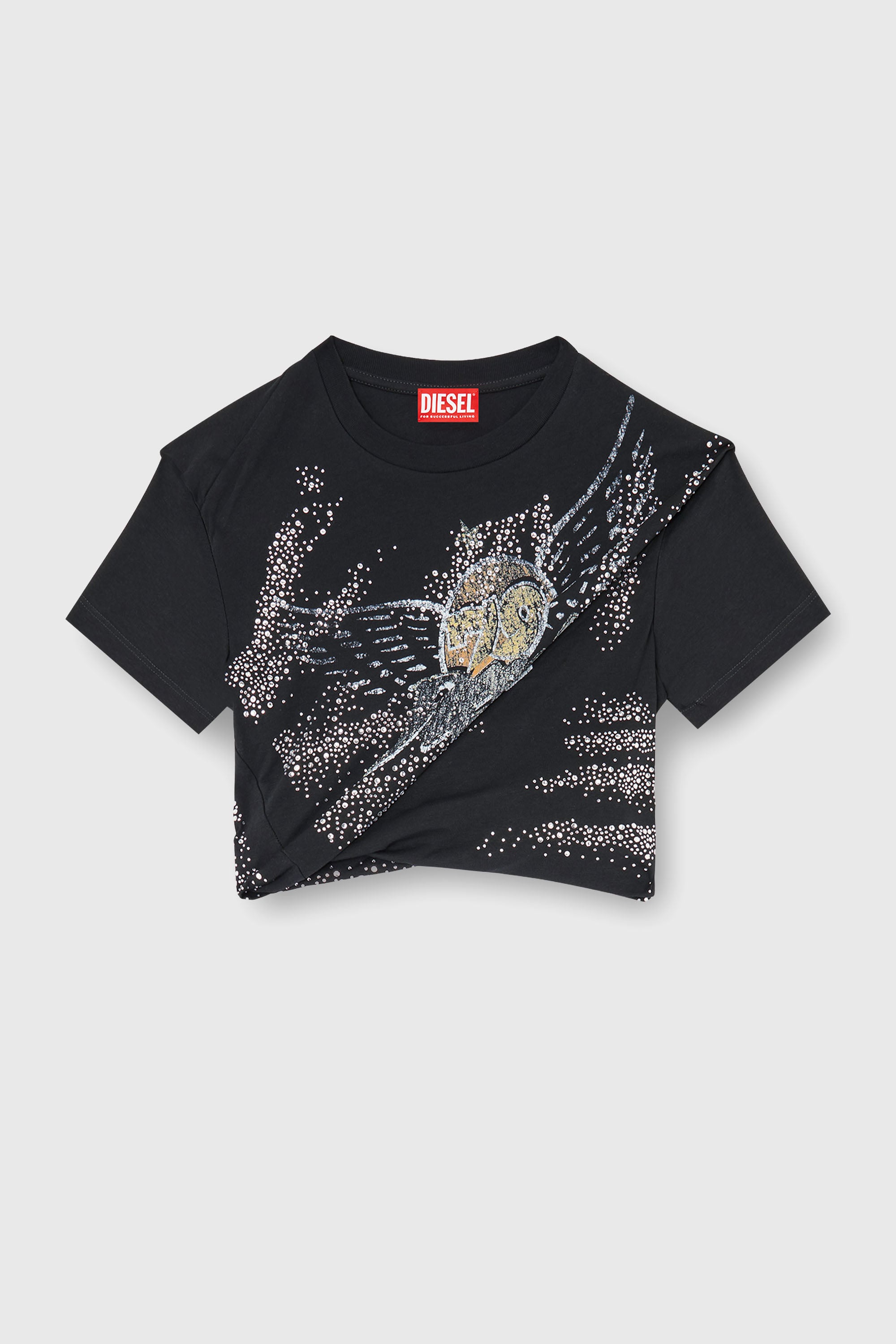 Diesel - T-WINCY, Camiseta fruncida de punto doble capa Mujer in ToBeDefined - 2