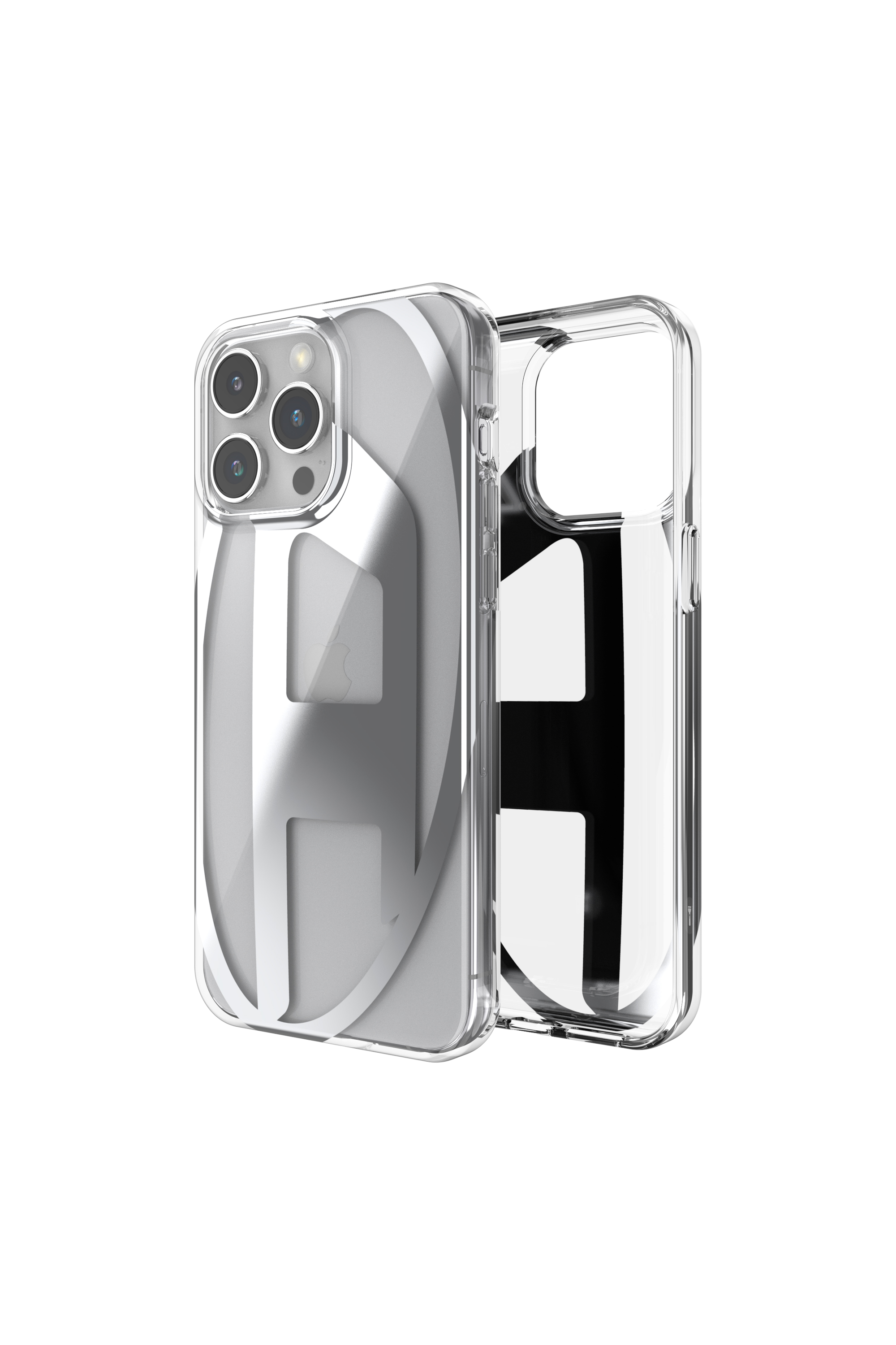 Diesel - 54204 MOULDED CASE, Funda transparente D iP15 Pro Max Unisex in Plateado - 1