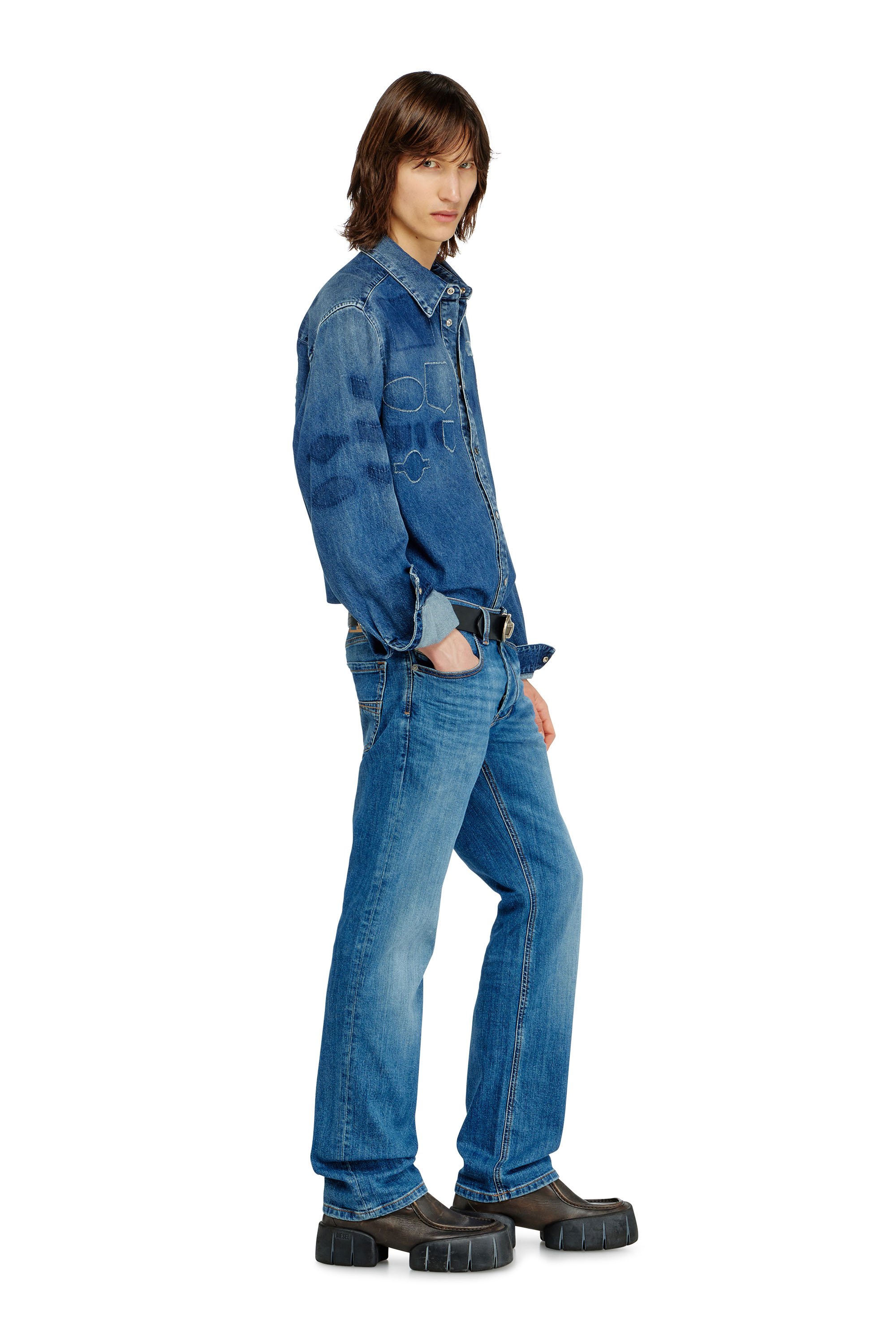 Diesel - Regular Jeans 1985 Larkee 0KIAL Hombre, Azul Claro - 4