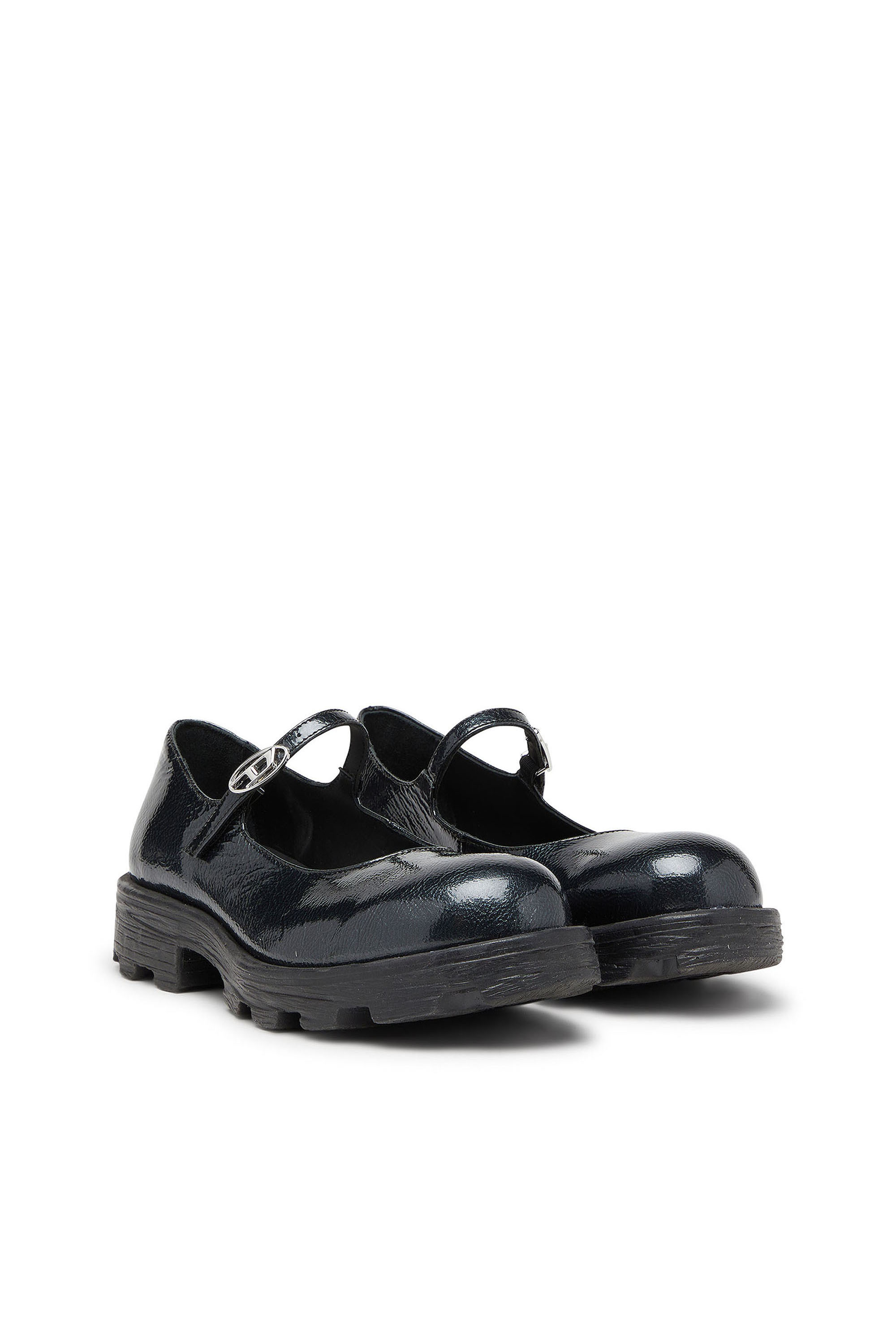Diesel - D-HAMMER MARY JANE, D-Hammer - Merceditas con suela dentada en charol Mujer in Negro - 2