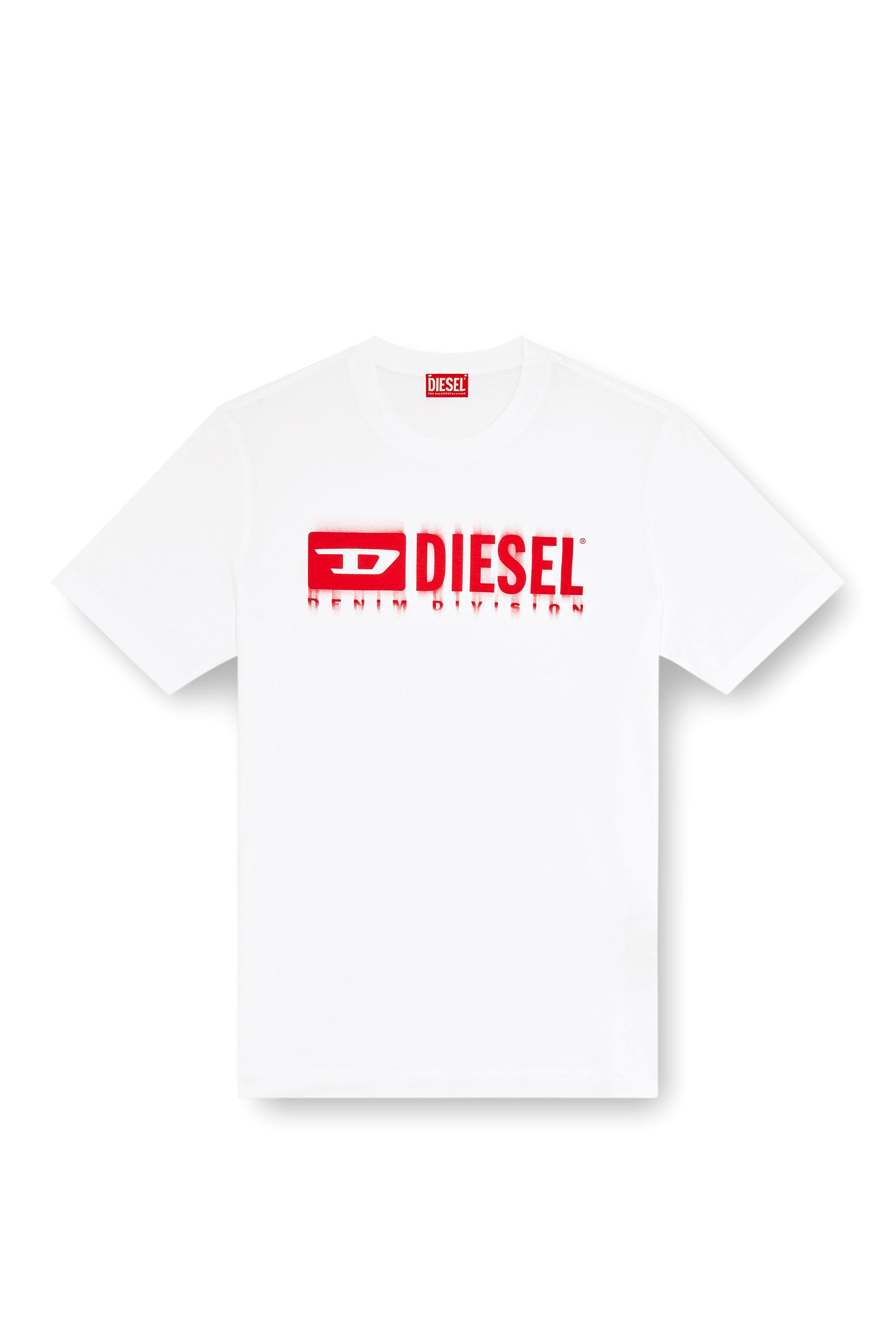 Diesel - T-ADJUST-Q7, Hombre Camiseta con logotipo Diesel borroso in Blanco - Image 3