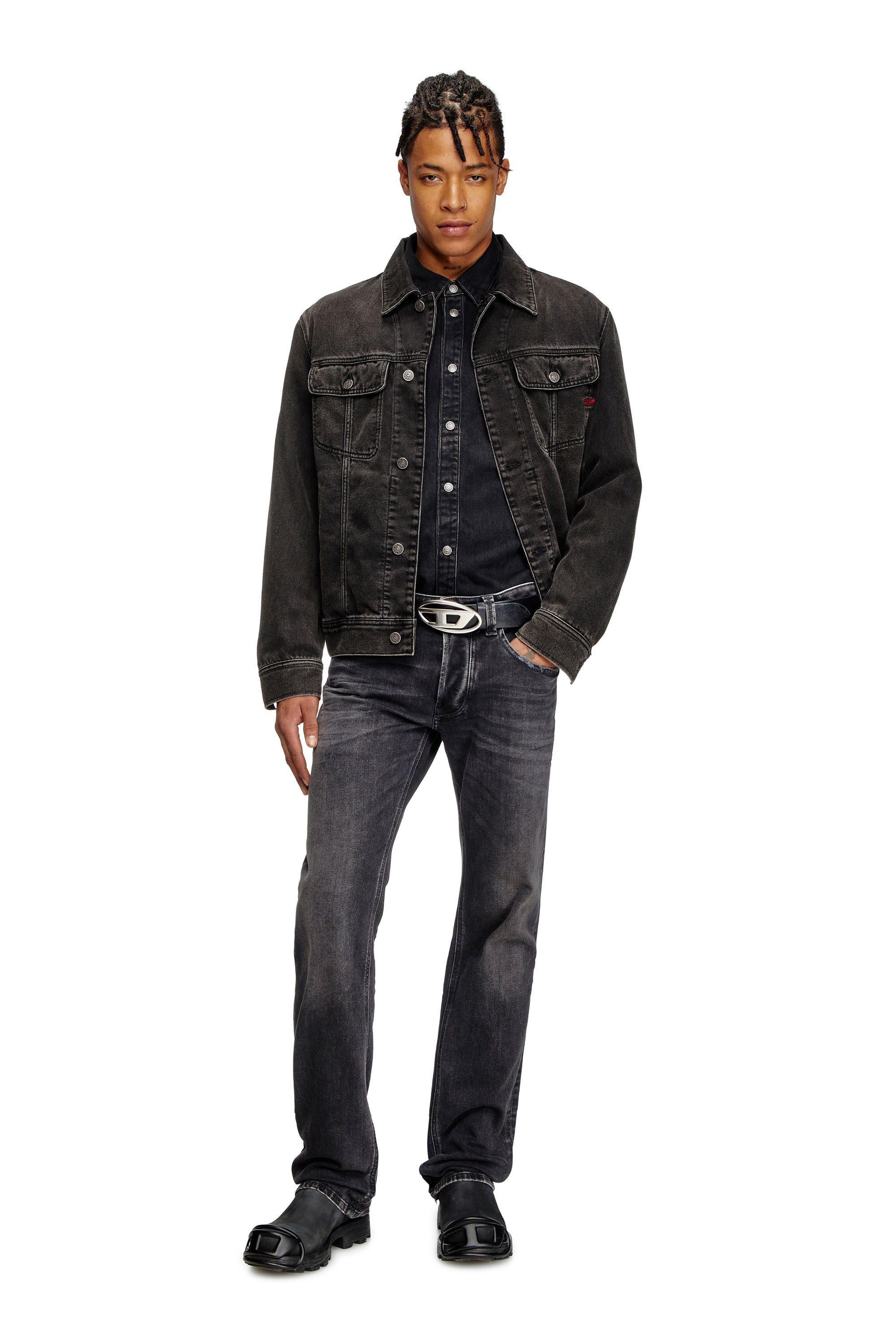 Diesel - Regular Jeans 1985 Larkee 09K51 Hombre, Negro/Gris oscuro - 2