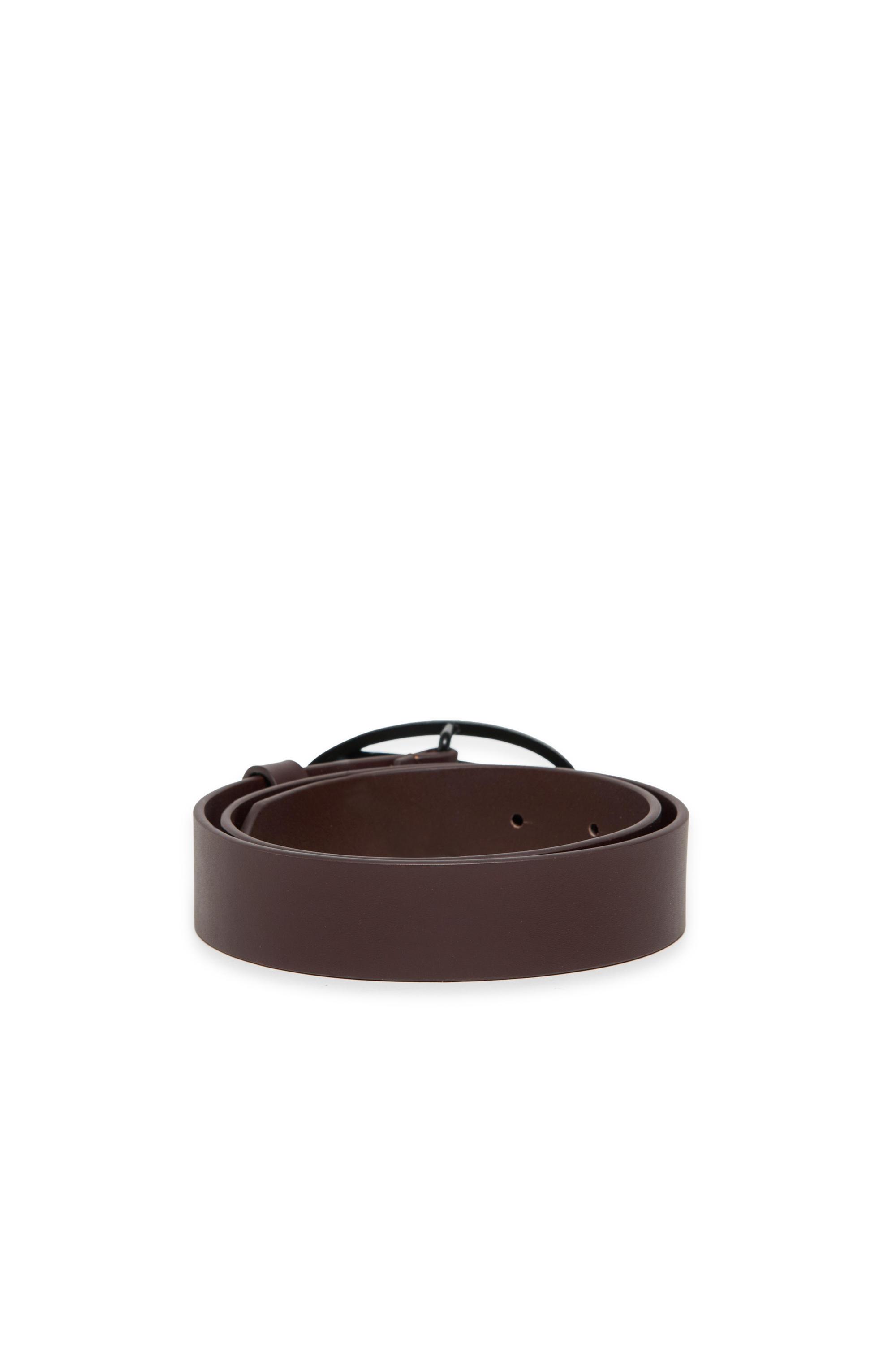 Diesel - B1DRN, Unisex's 3 cm leather belt with Oval D buckle in Brown - 3
