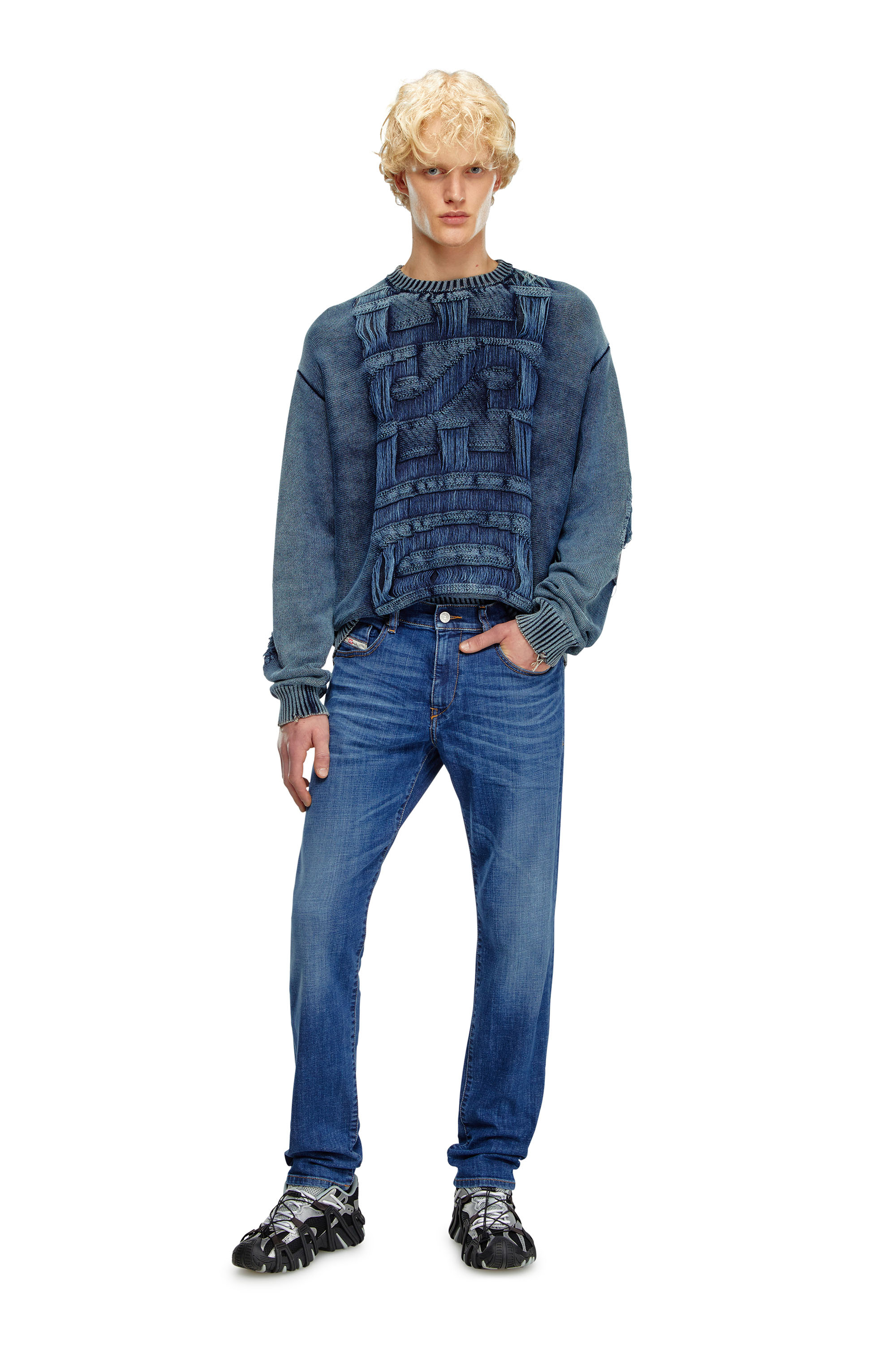 Diesel - Slim Jeans 2019 D-Strukt 09K04, Hombre Slim Jeans - 2019 D-Strukt in Azul marino - Image 1