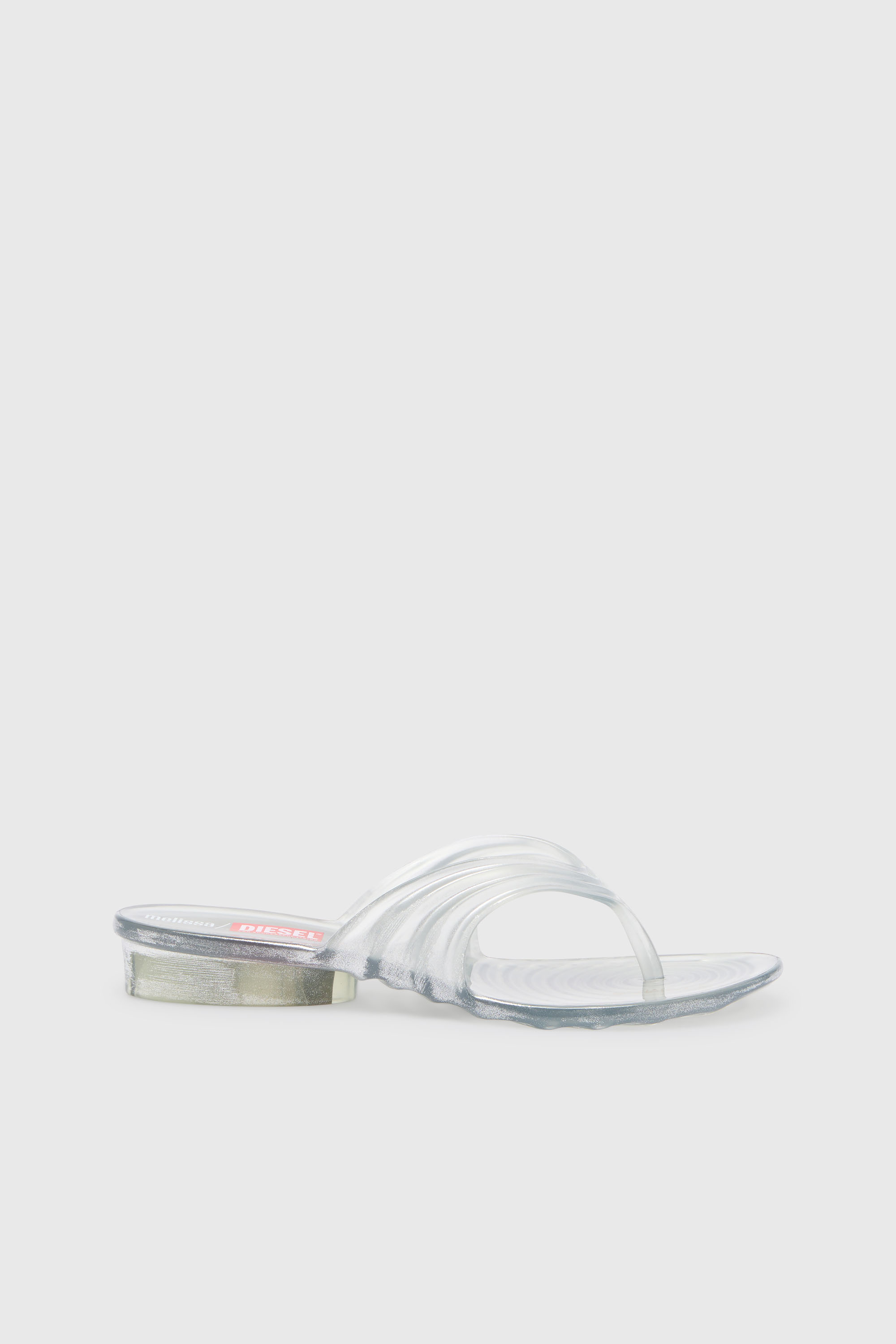 Diesel - MELISSA QUANTUM THONG, Chanclas esculturales en Melflex&reg; Mujer in Plateado - 1