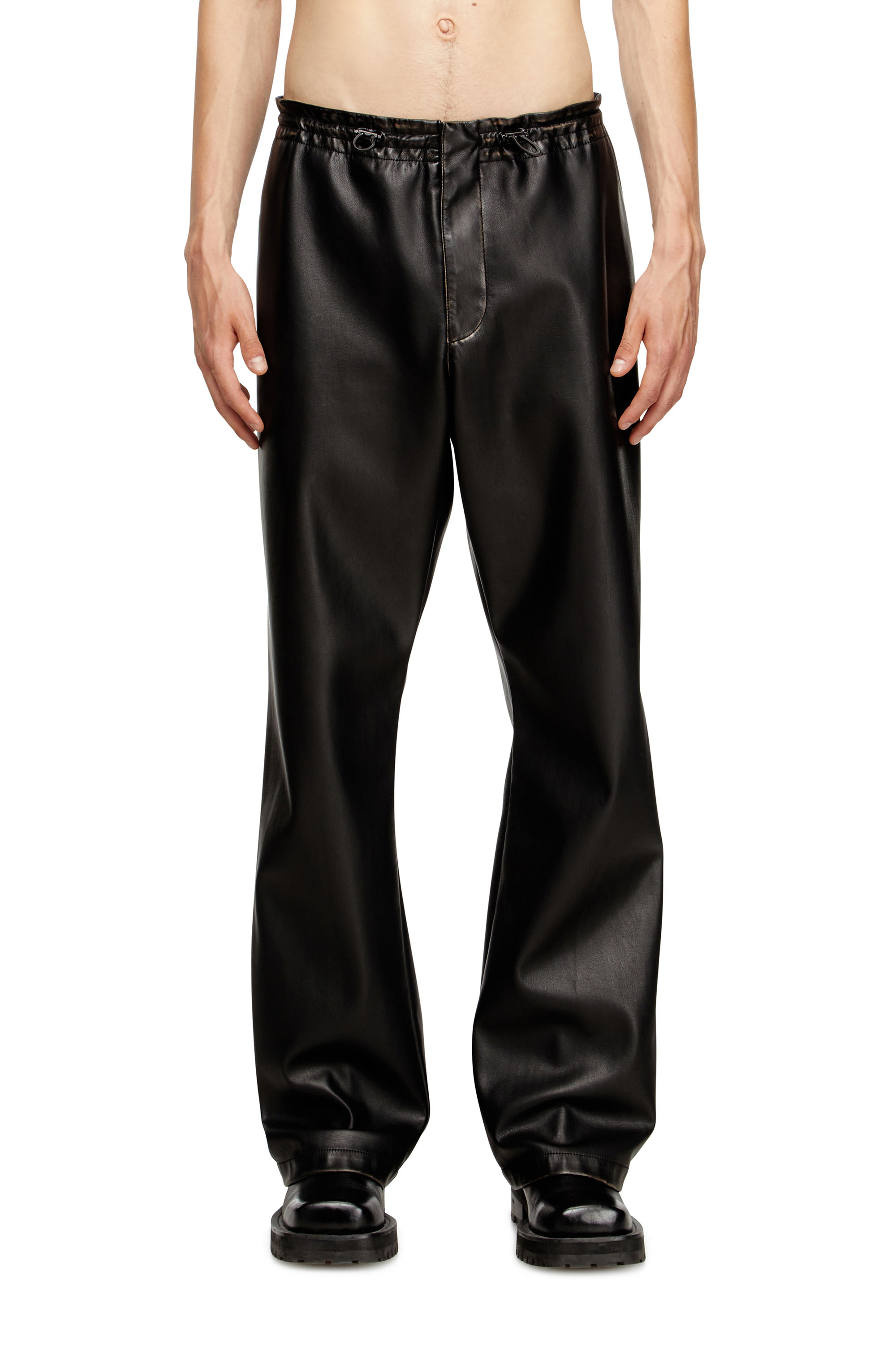 Diesel - P-RIVERS, Pantalones de tejido técnico tratado Hombre in Negro - 3