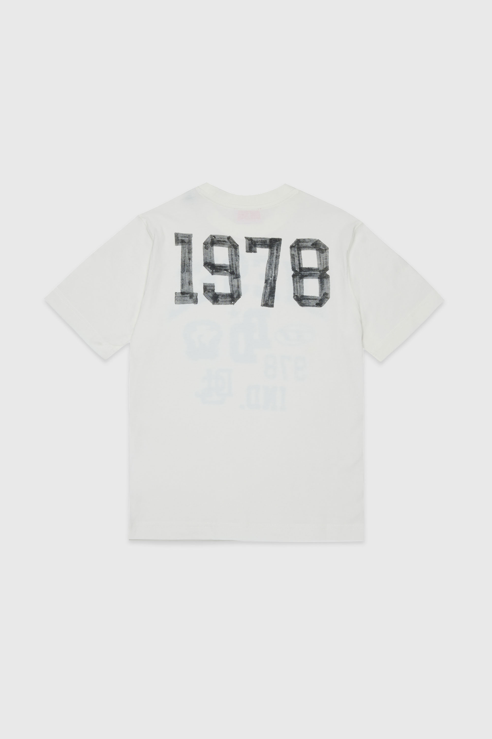 Diesel - TBAND OVER, Camiseta de algod&oacute;n con gr&aacute;ficos universitarios Hombre in Blanco - 2