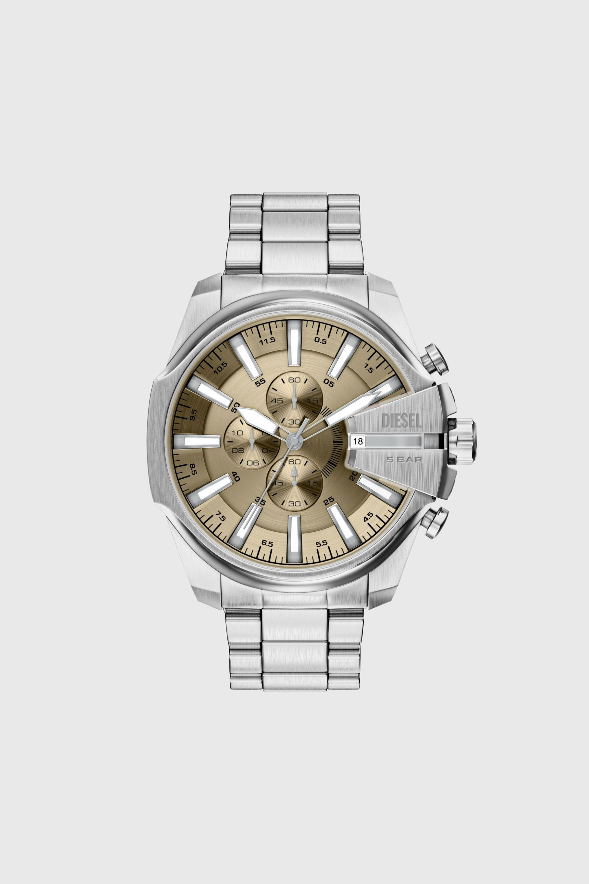 Diesel - DZ4702 WATCH, Mega Chief Slim Reloj de Acero Inoxidable Hombre in Plateado - 1
